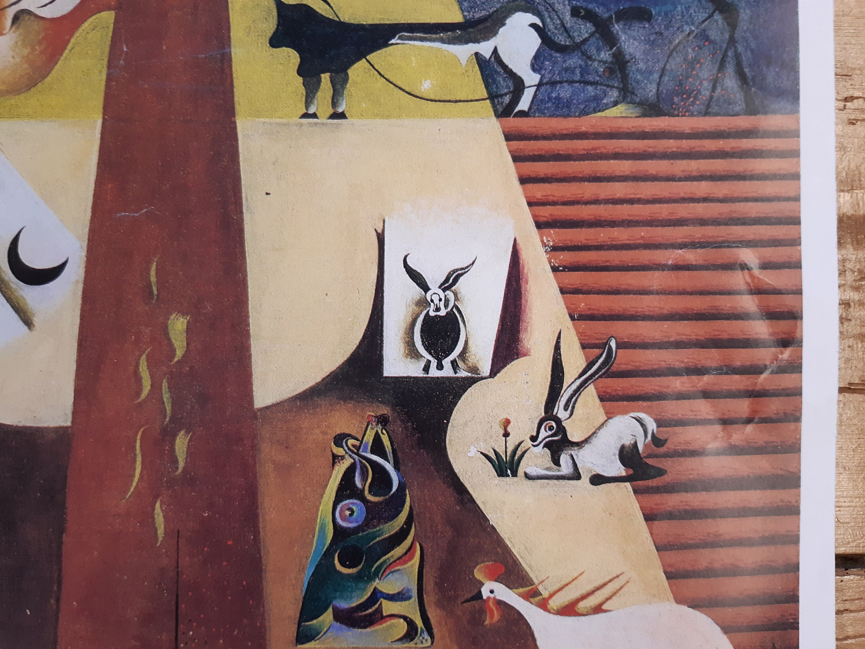 Vintage Miro Kunstposter - 73×64,5cm