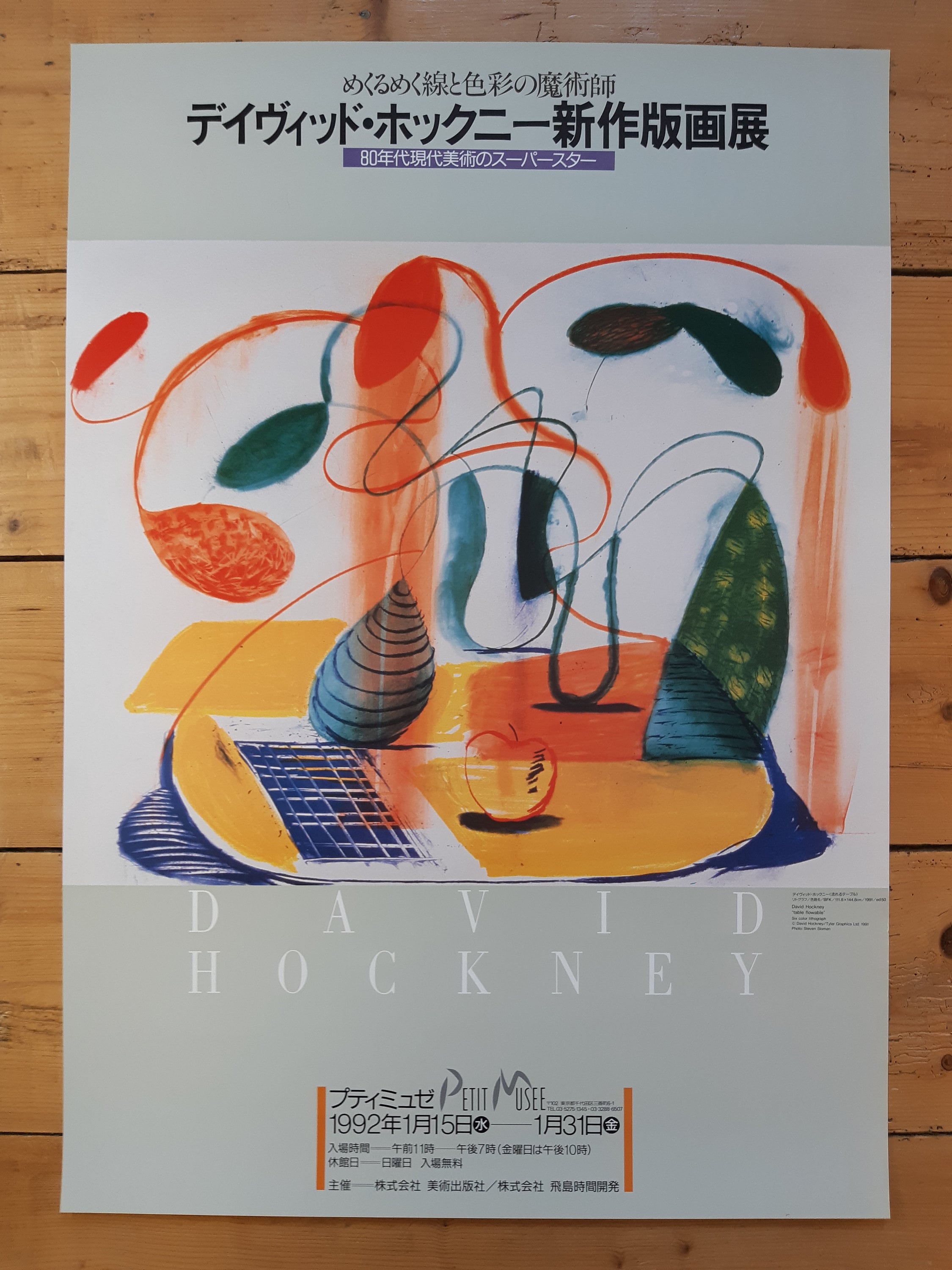 David Hockney original art poster - 20.2"×28.5" (51.2×72.5cm)