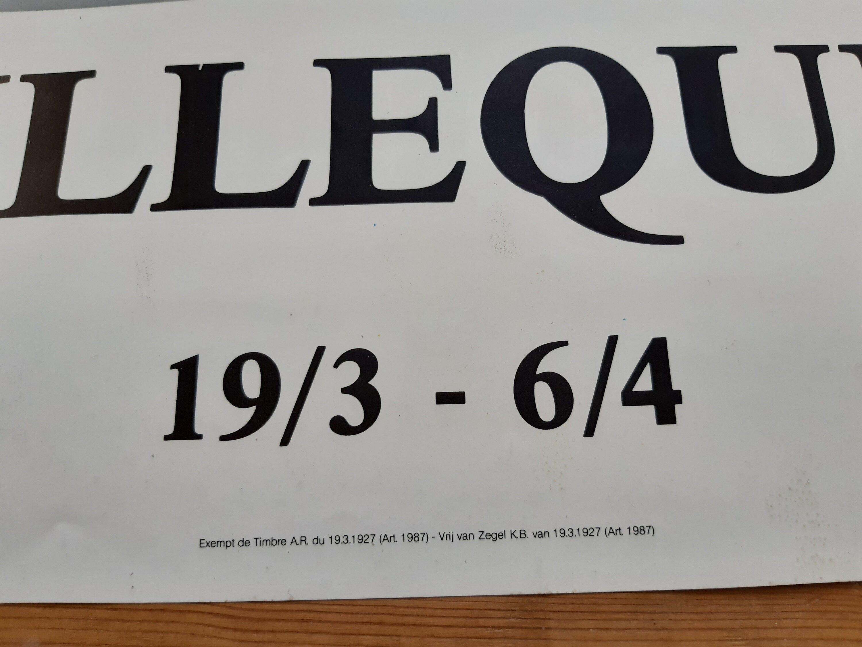 Original-Kunstplakat von Piet Willequet, gebraucht – 48,5×69 cm (19.1"×27.2")