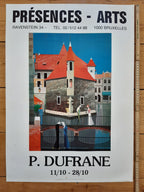 Paul Dufrane originales Kunstplakat, gebraucht - 51 x 70,5 cm