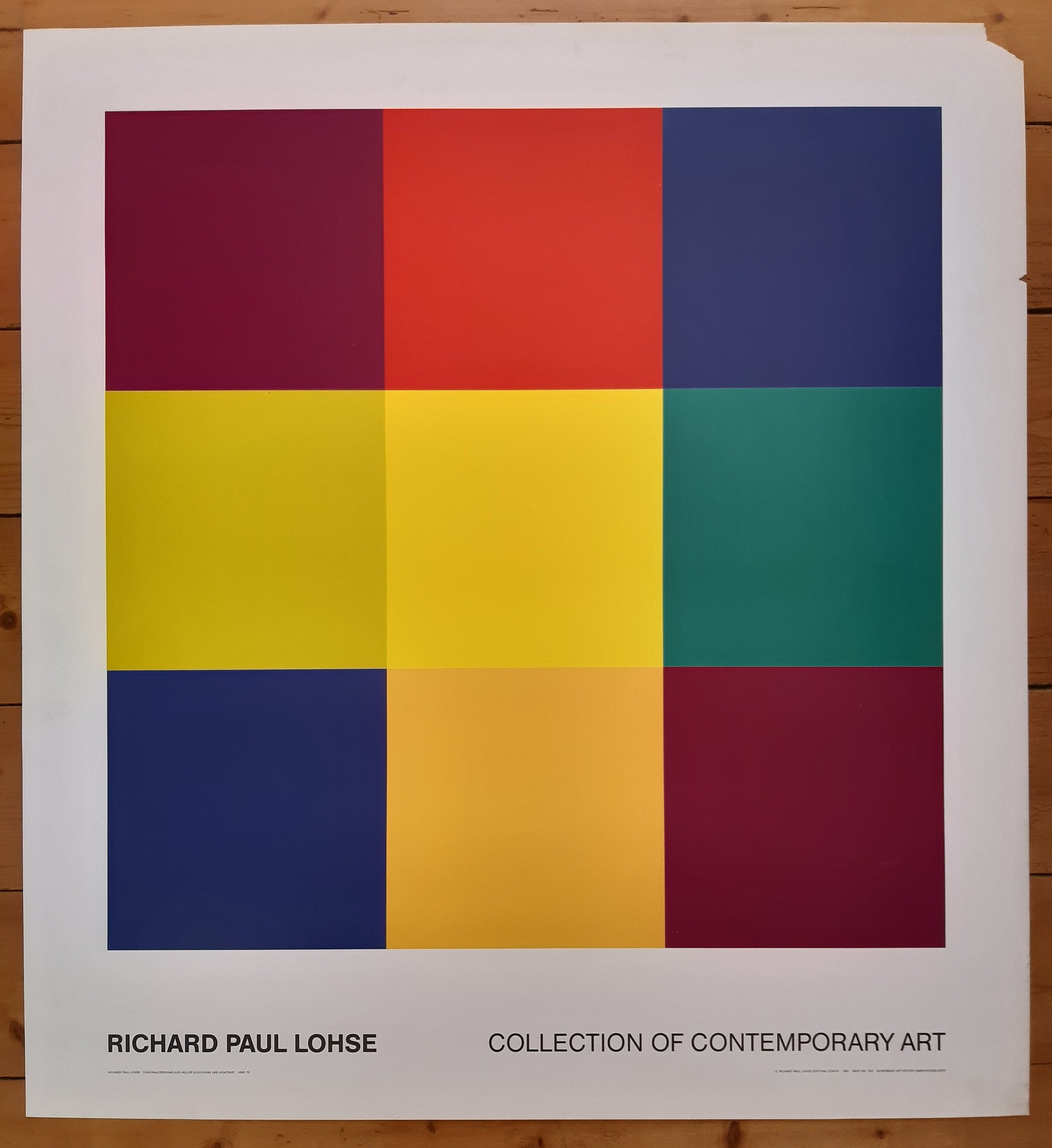 Richard Paul Lohse art exhibition poster - 37.8"×40.9" (96×104cm)