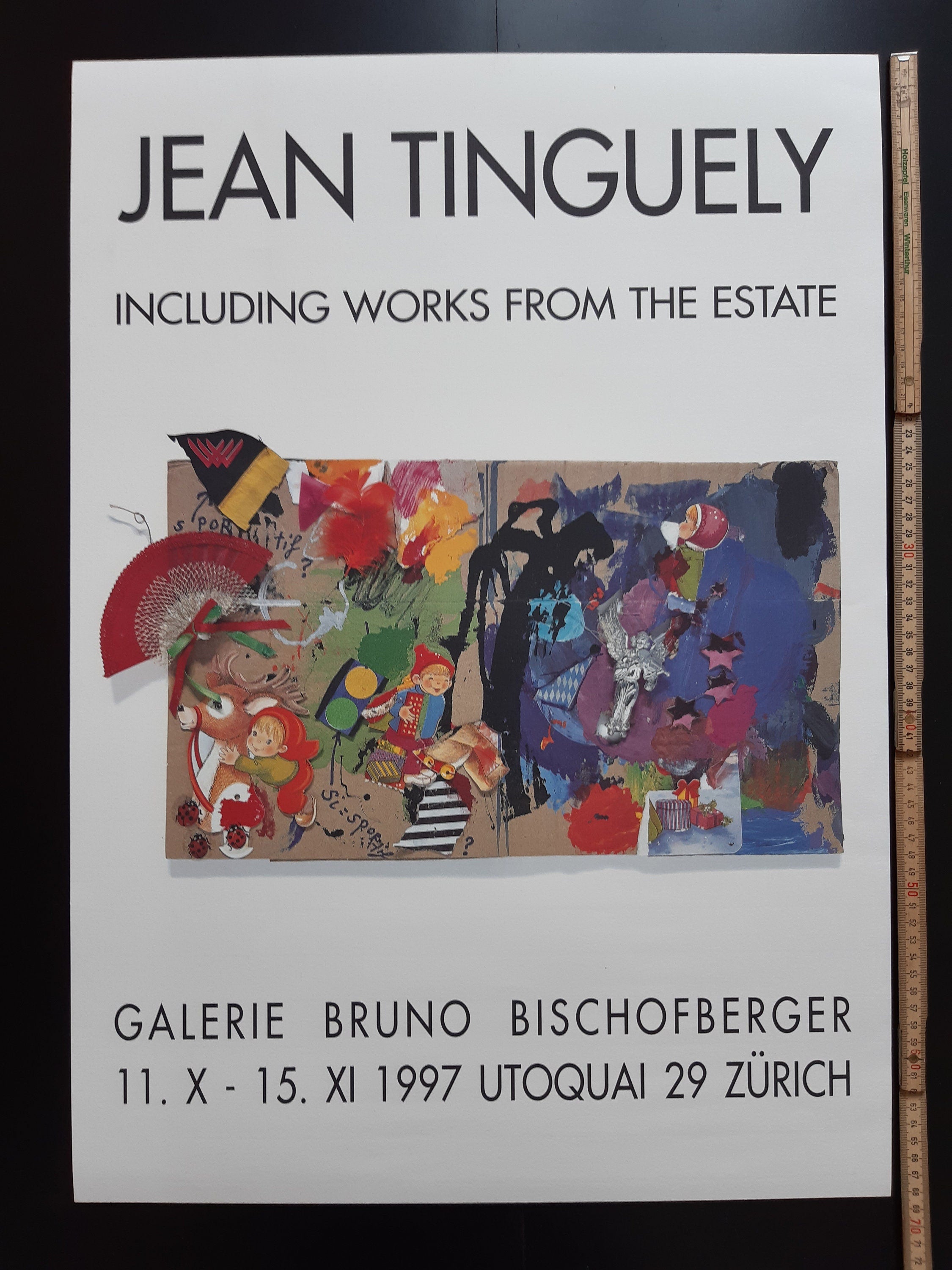 Jean Tinguely art exhibition poster - 19.3"×27.0" (49×68.5cm)