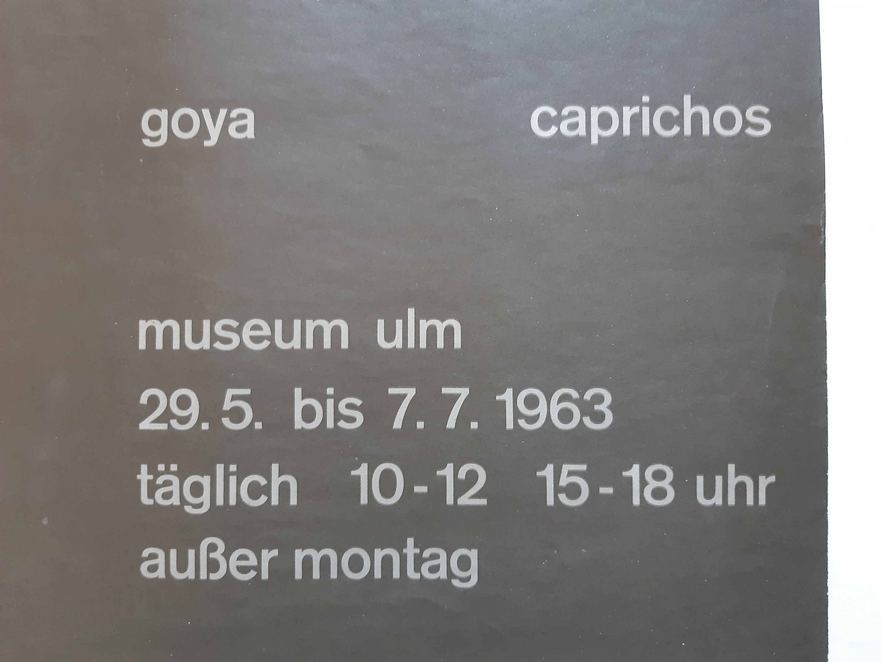 Francisco Goya Original-Kunstausstellungsplakat – 23.3"×33.1" (59.2×84cm)