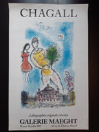 Marc Chagall original art poster - 22.6"×35.8" (57.5×91cm)