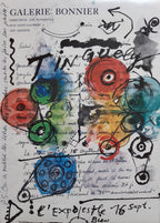Jean Tinguely art exhibition poster - 17.1"×24.2" (43.5×61.5cm)