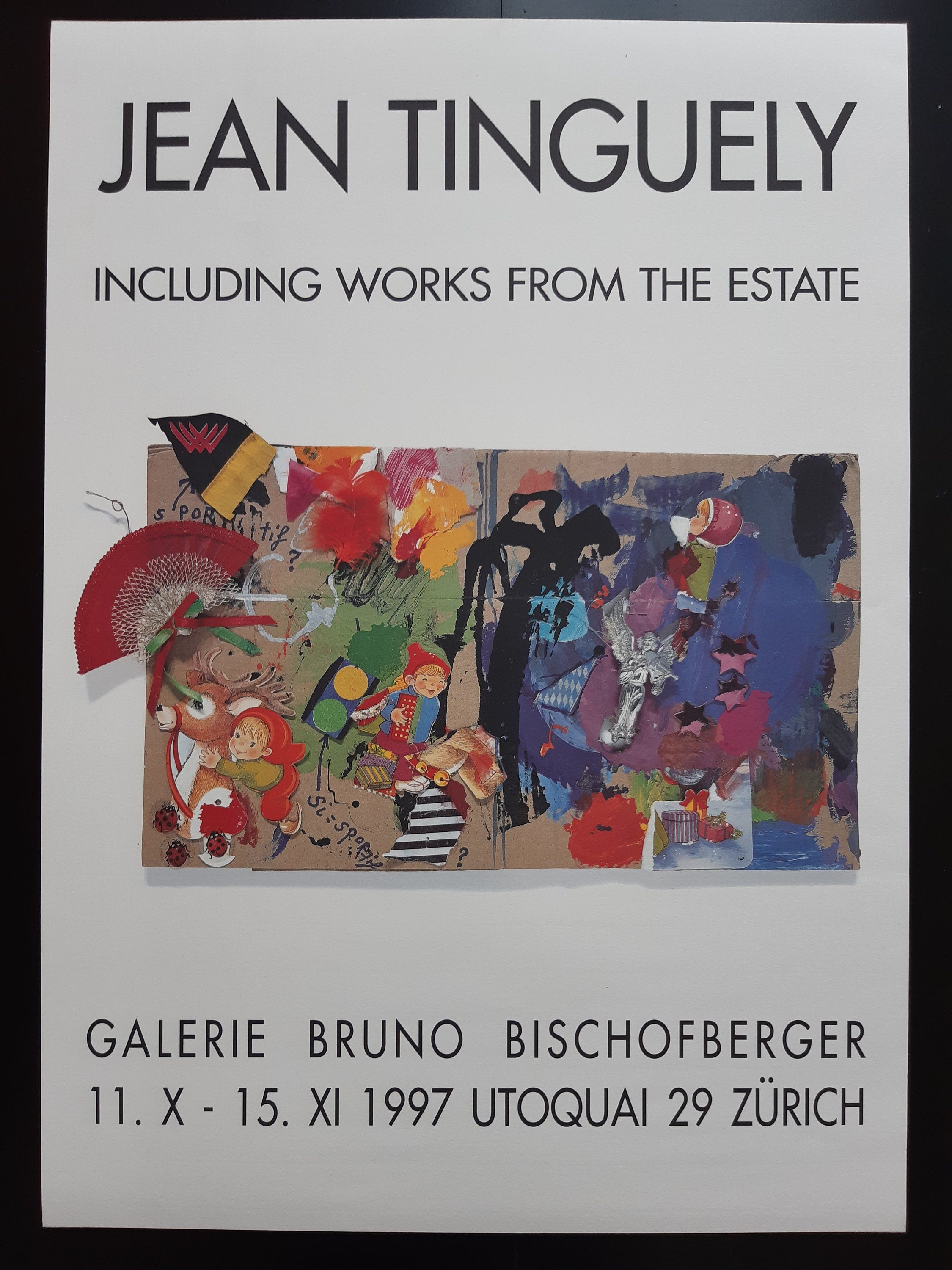 Jean Tinguely art exhibition poster - 19.3"×27.0" (49×68.5cm)