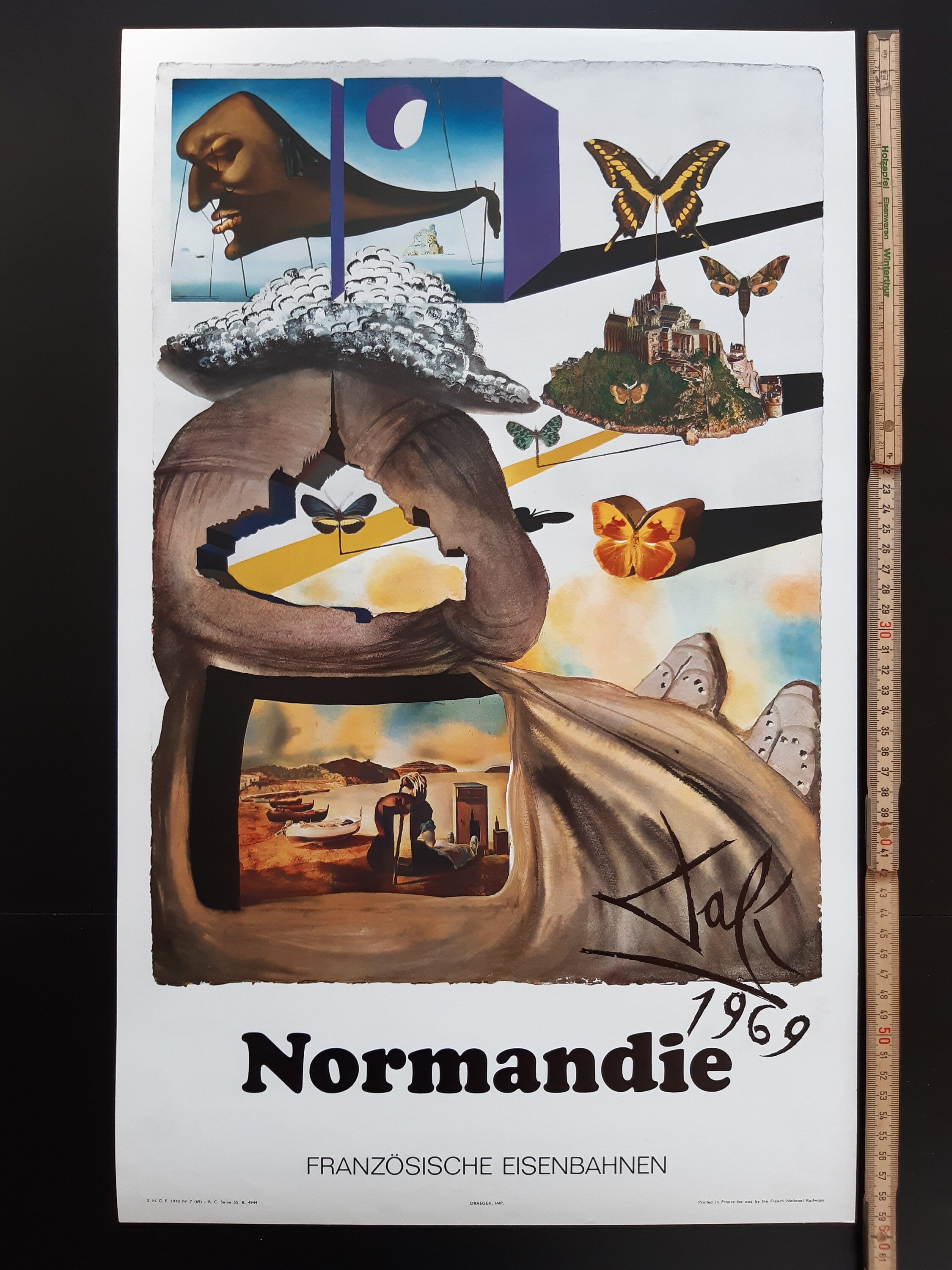 Dalí Original Reiseplakat – 36,5×60 cm