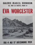 Eva Worcester Vintage-Kunstausstellungsplakat