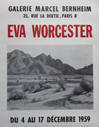 Eva Worcester Vintage-Kunstausstellungsplakat