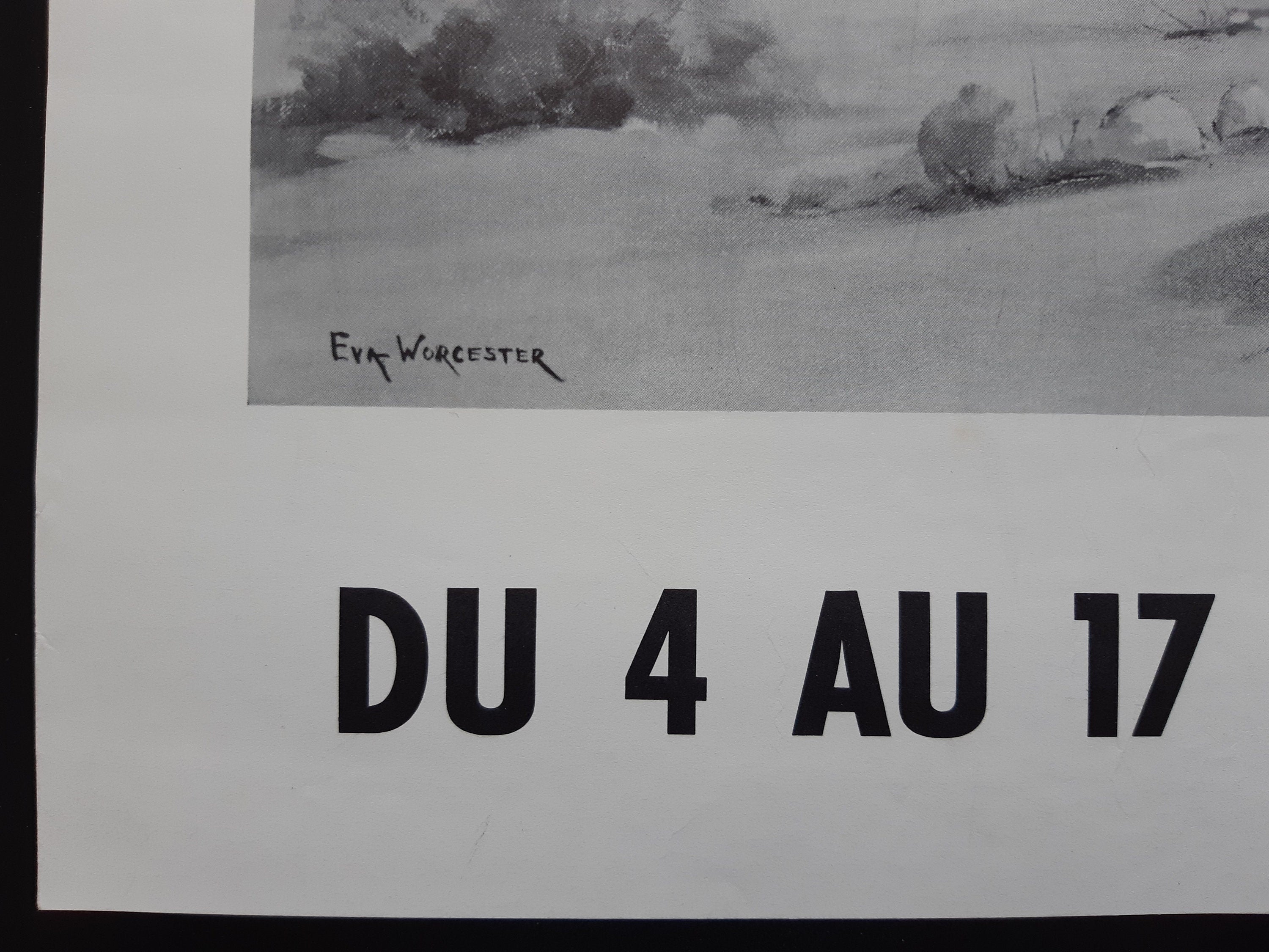 Eva Worcester Vintage-Kunstausstellungsplakat