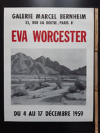 Eva Worcester Vintage-Kunstausstellungsplakat