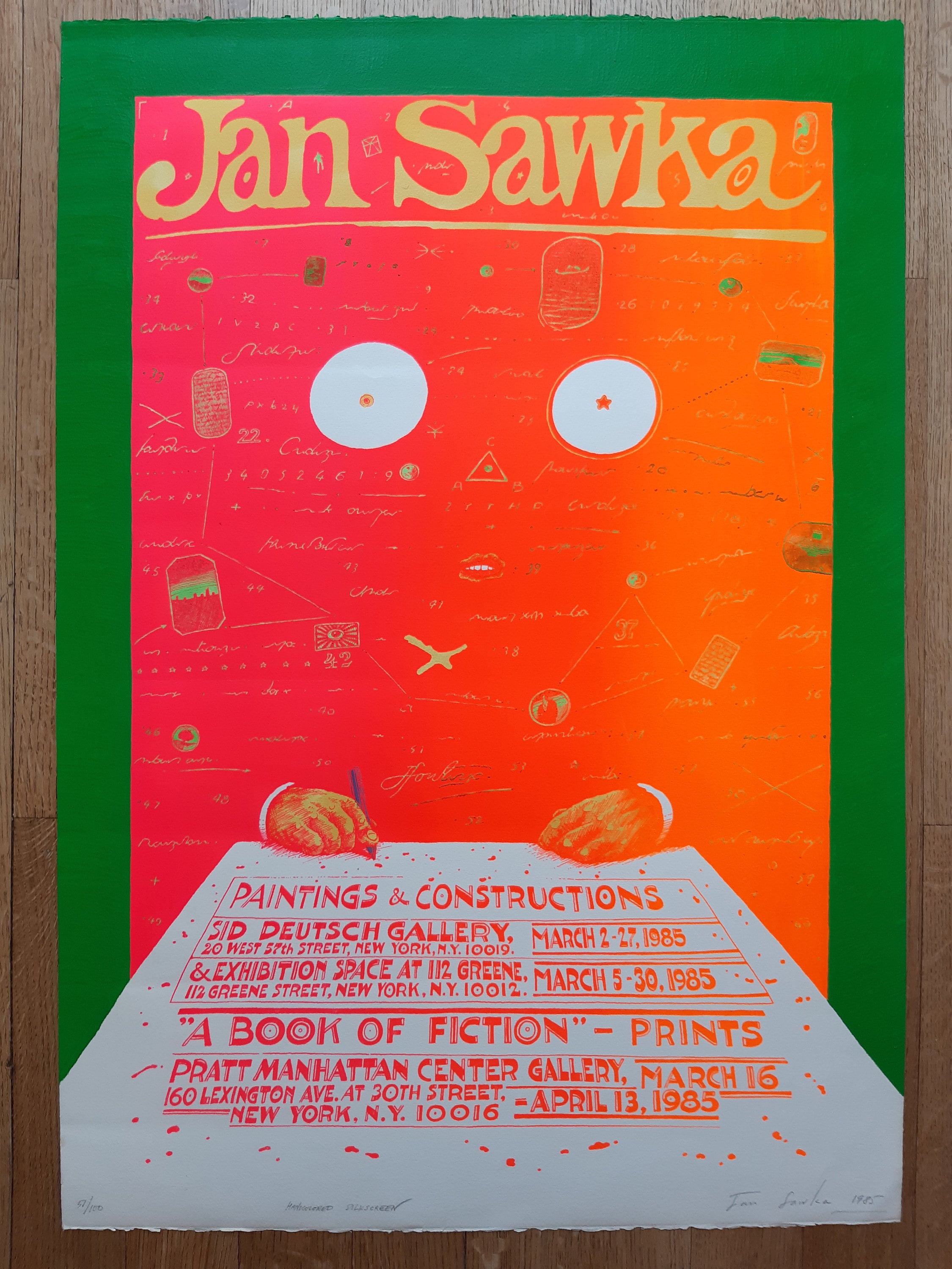 Jan Sawka Original-Kunstplakat, handsigniert – 25.0"×35.6" (63.5×90.5cm)