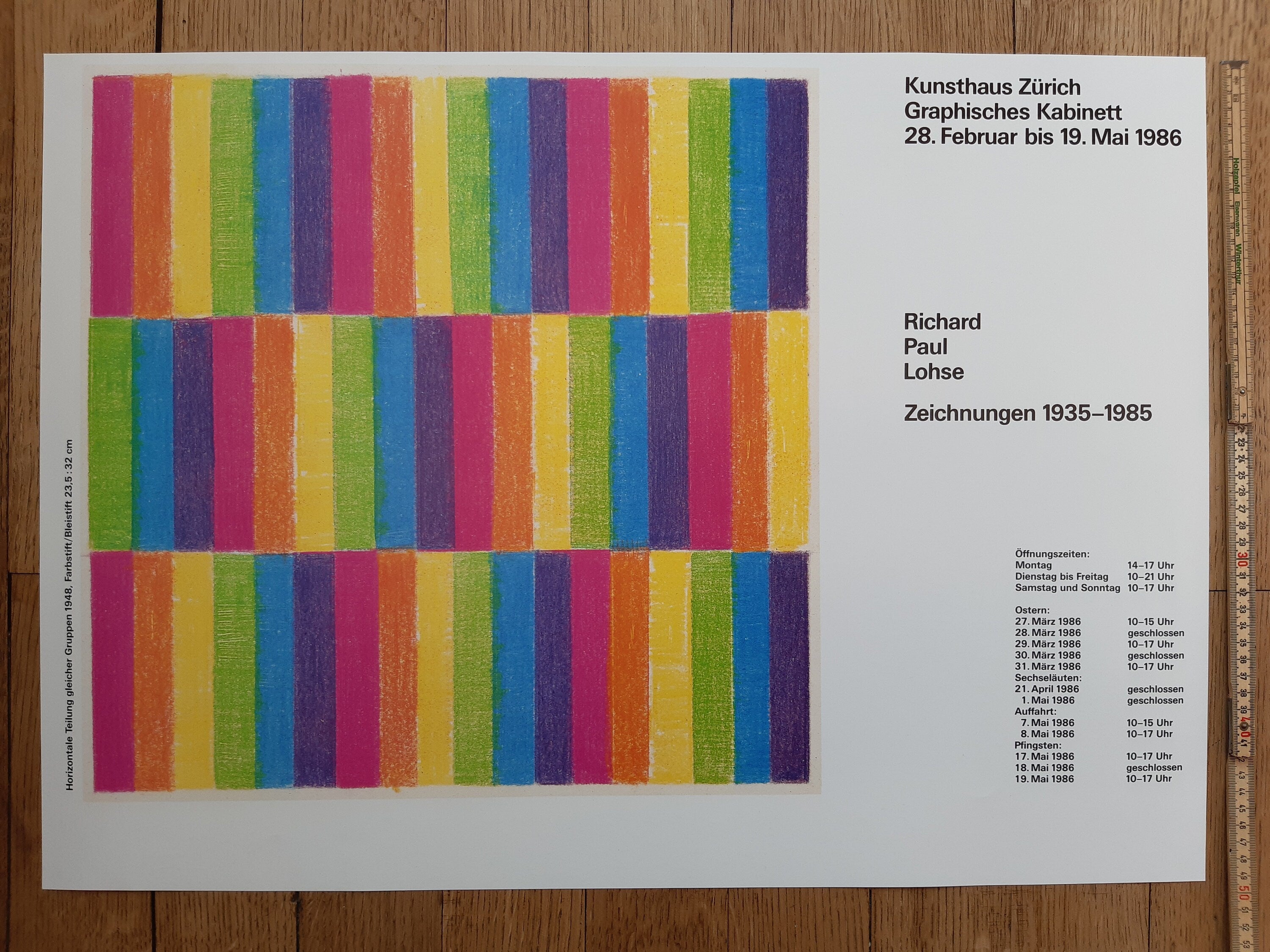 Richard Paul Lohse art exhibition poster - 27.6"×19.7" (70×50cm)