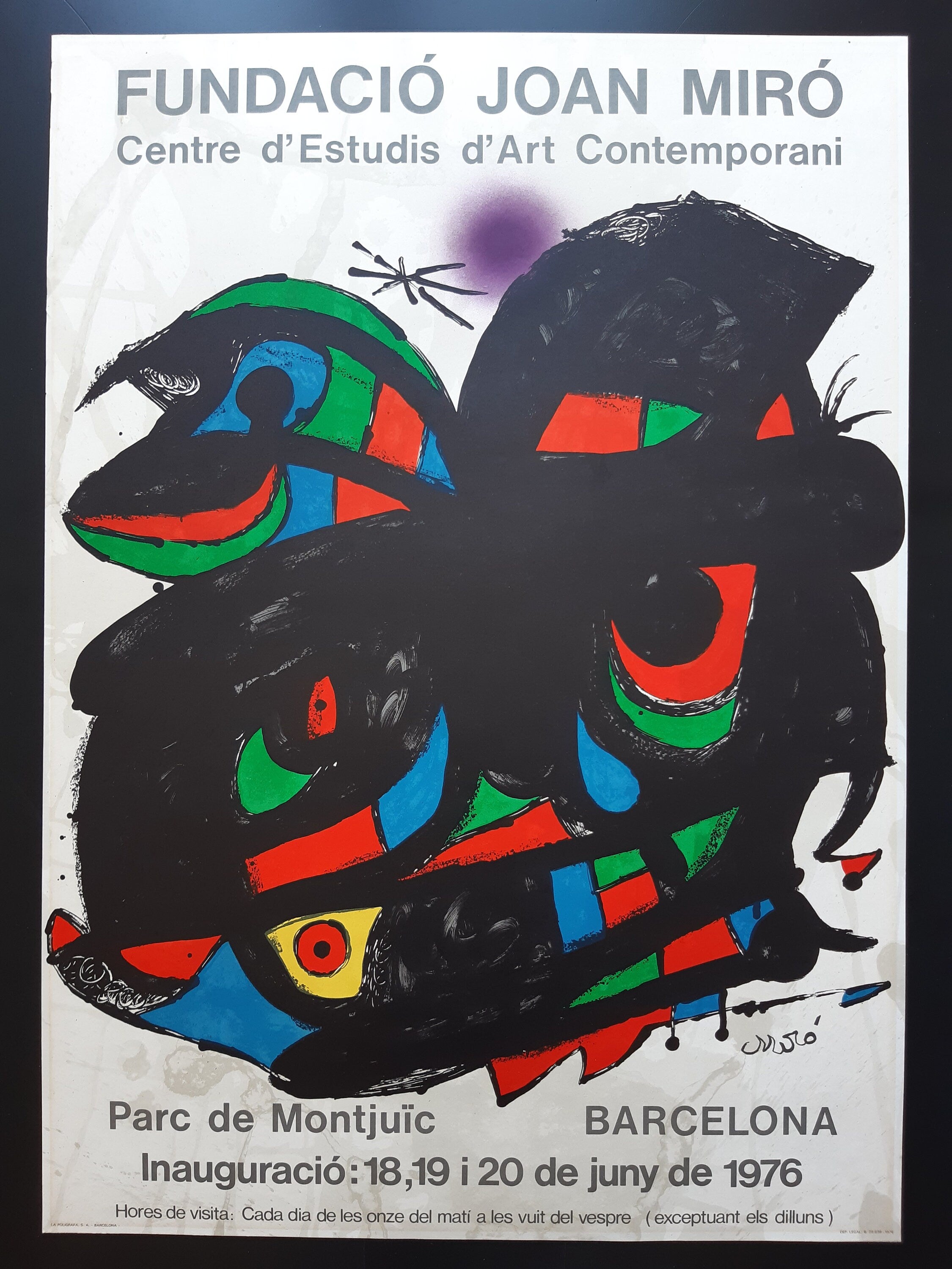 Miro originales Kunstausstellungsplakat – 50×70 cm