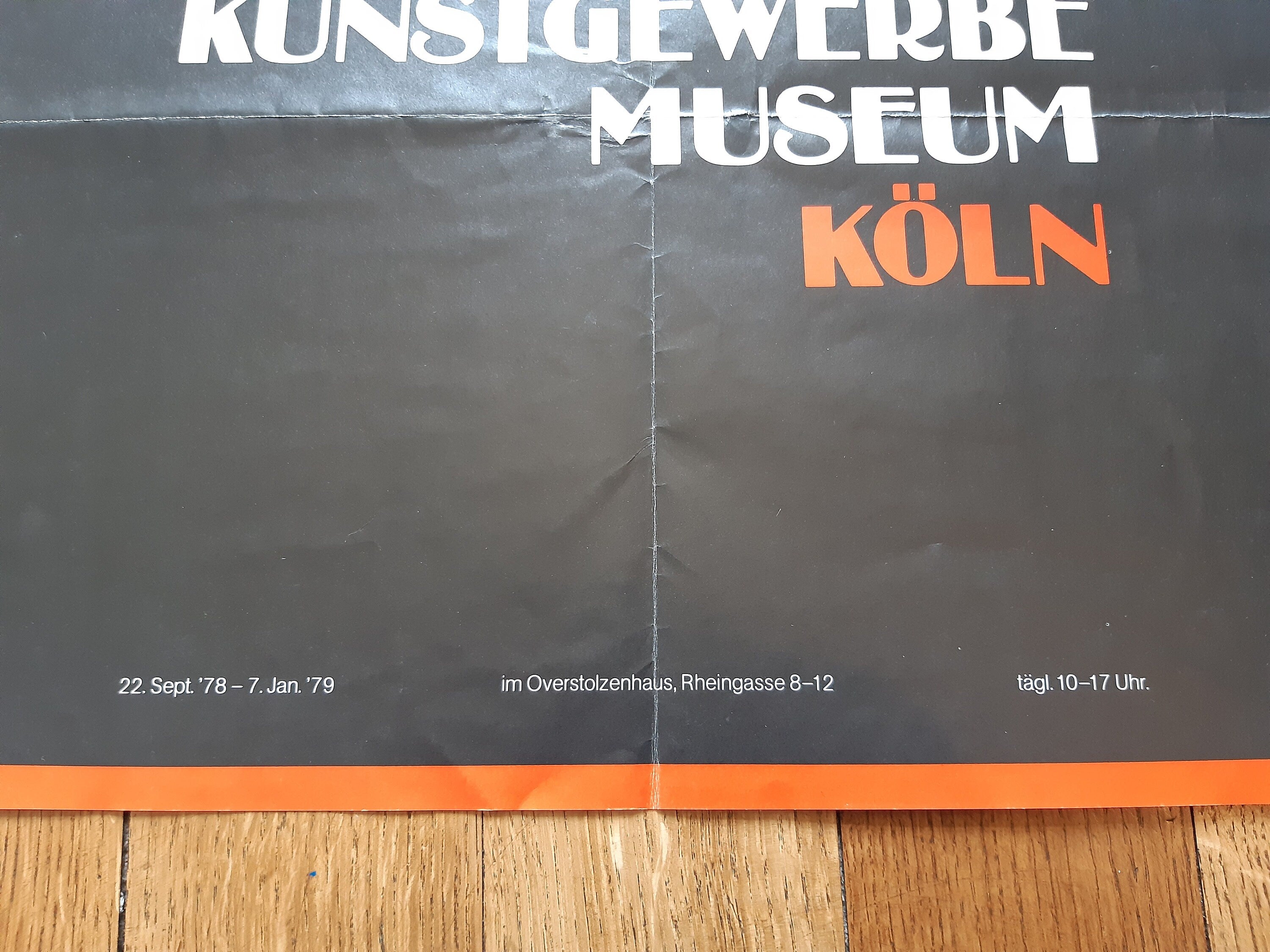 Affiche d'exposition d'art de Wolfgang Tümpel pliée - 59,4×84 cm (23,4"×33,1")