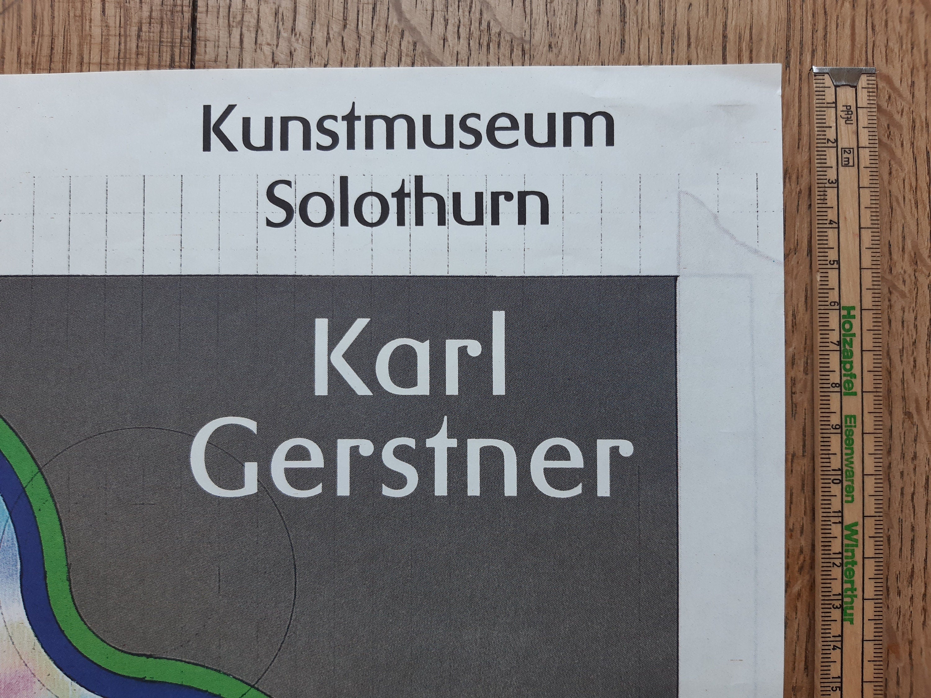 Karl Gerstner original art exhibition poster - 18.5"×26.0" (47×66cm)