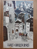 Swiss vintage travel poster Grison - 25.2"×40.2" (64×102cm)