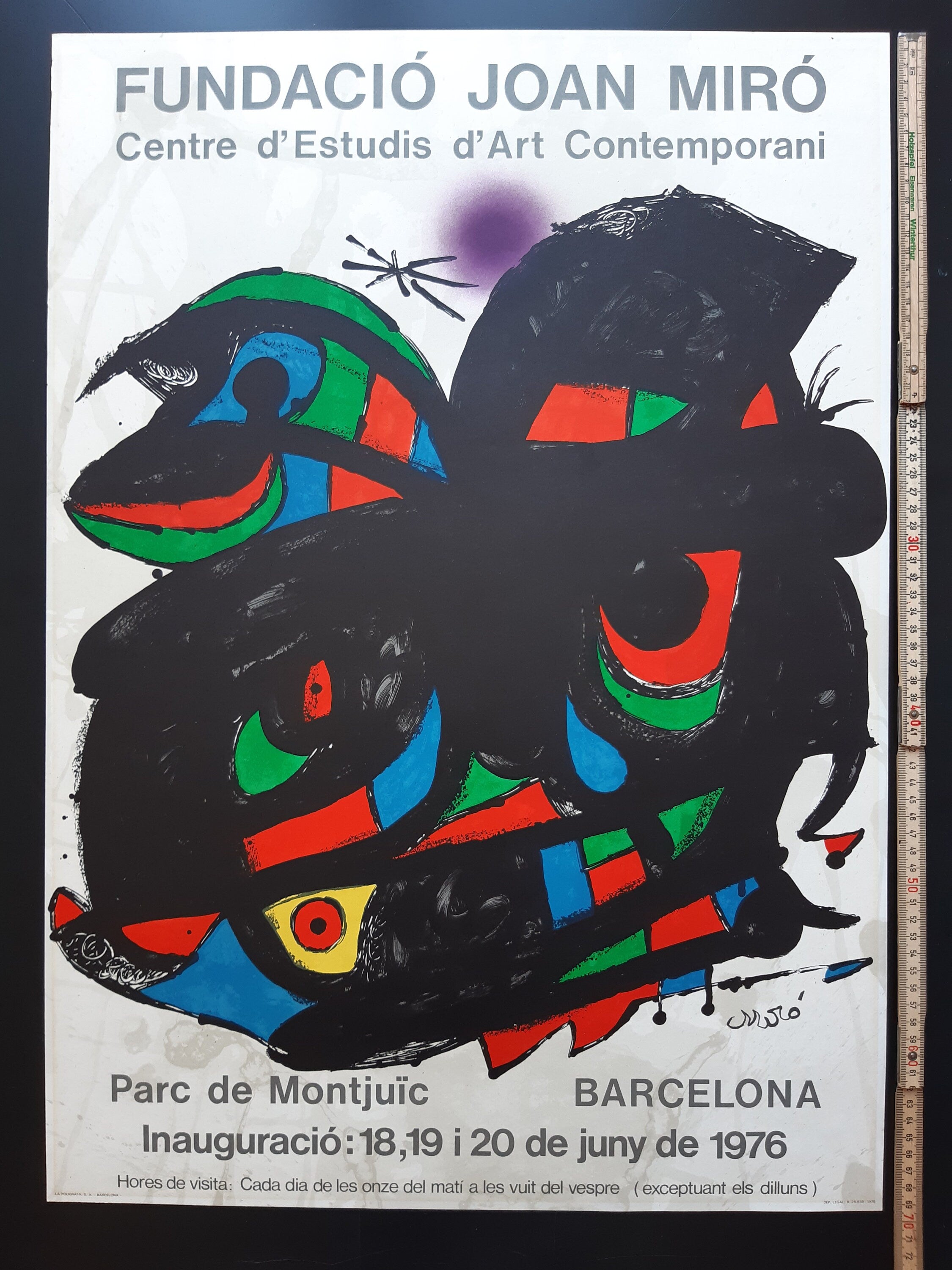 Miro originales Kunstausstellungsplakat – 50×70 cm