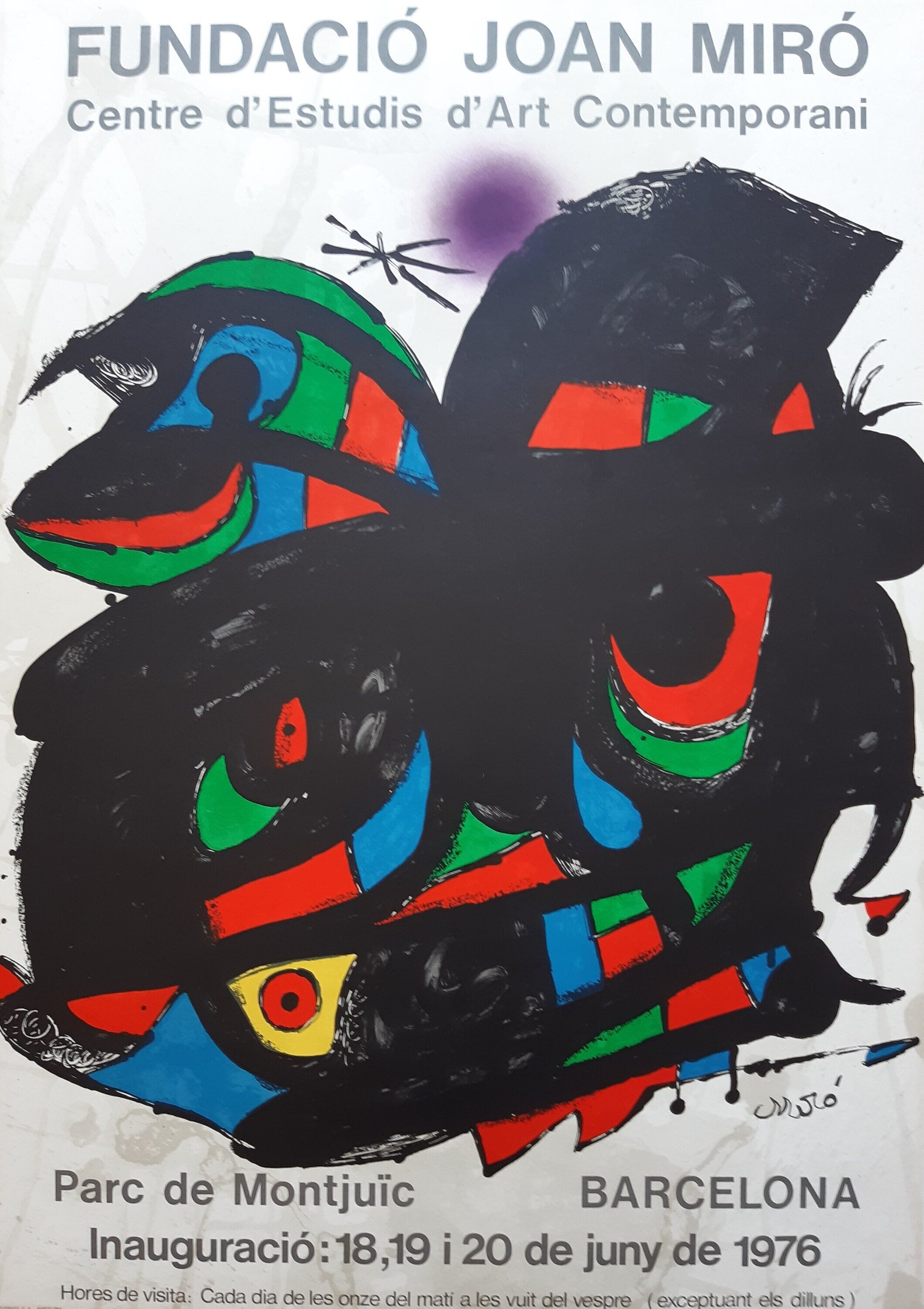 Miro originales Kunstausstellungsplakat – 50×70 cm
