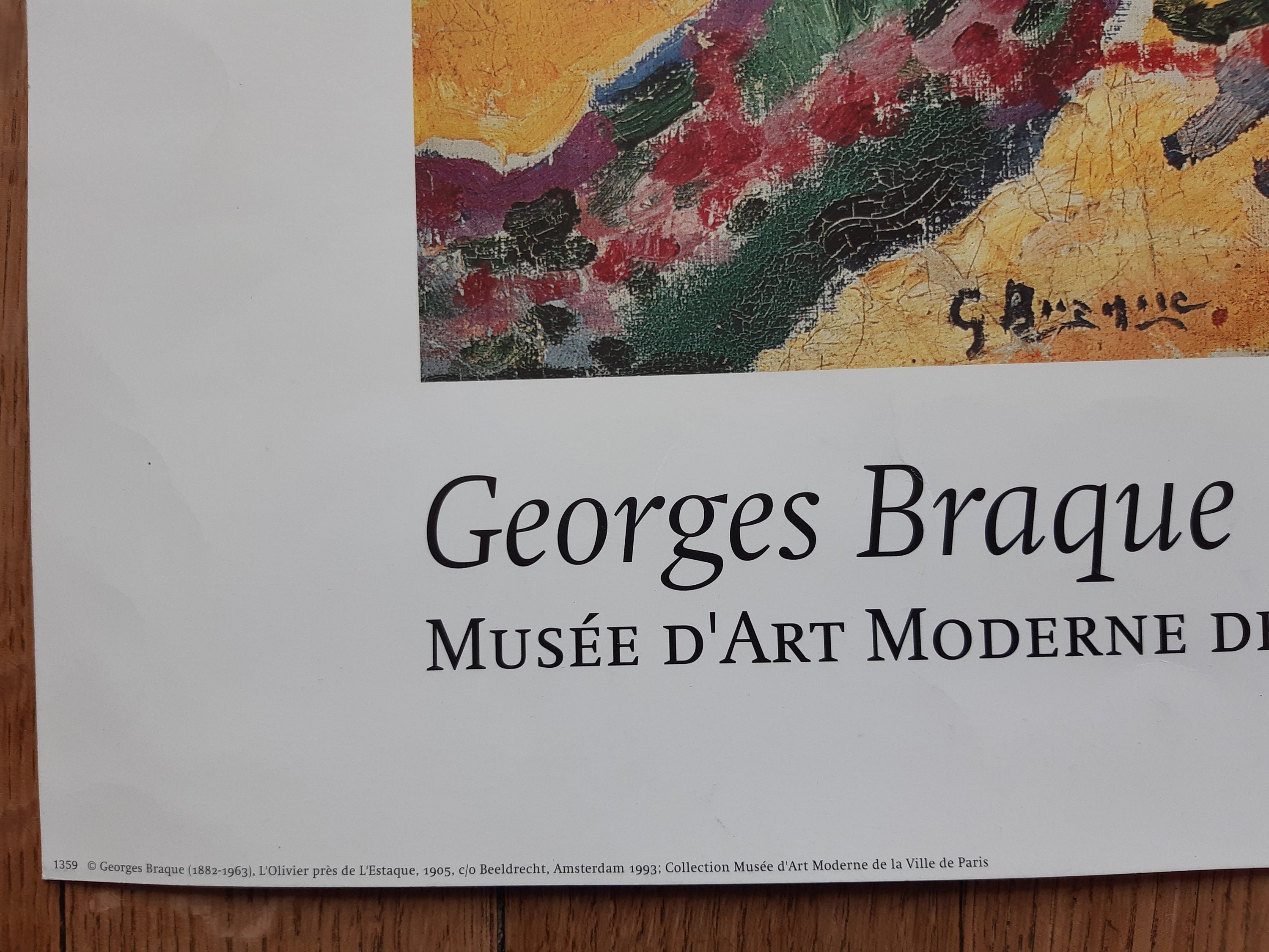 Georges Braque original art print folded - 31.5"×23.6" (80×60cm)