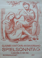Swiss vintage culture music poster Glarus - 19.7"×27.2" (50×69cm)