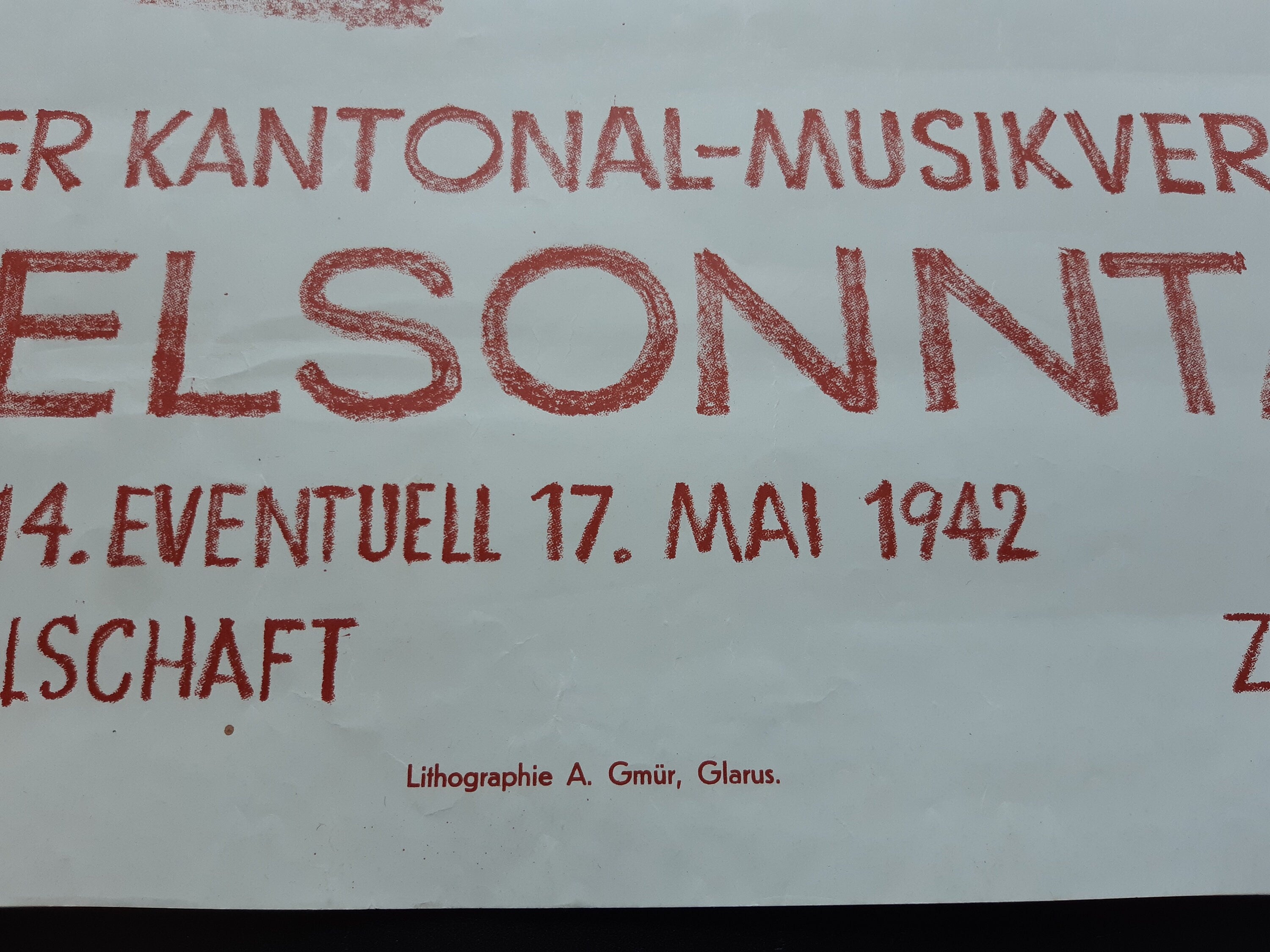 Schweizer Vintage Kultur Musik Poster Glarus - 50×69cm