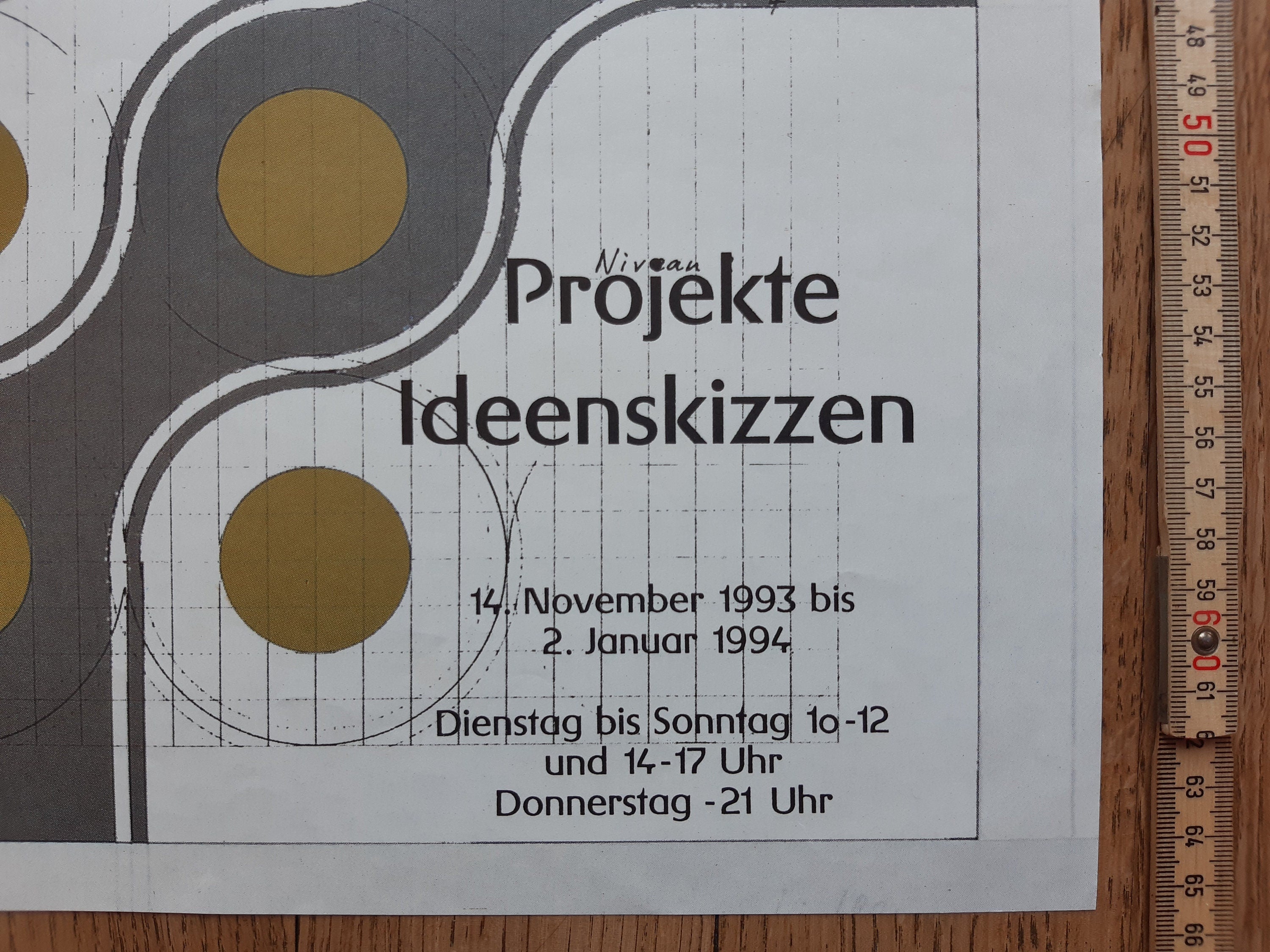 Karl Gerstner original art exhibition poster - 18.5"×26.0" (47×66cm)