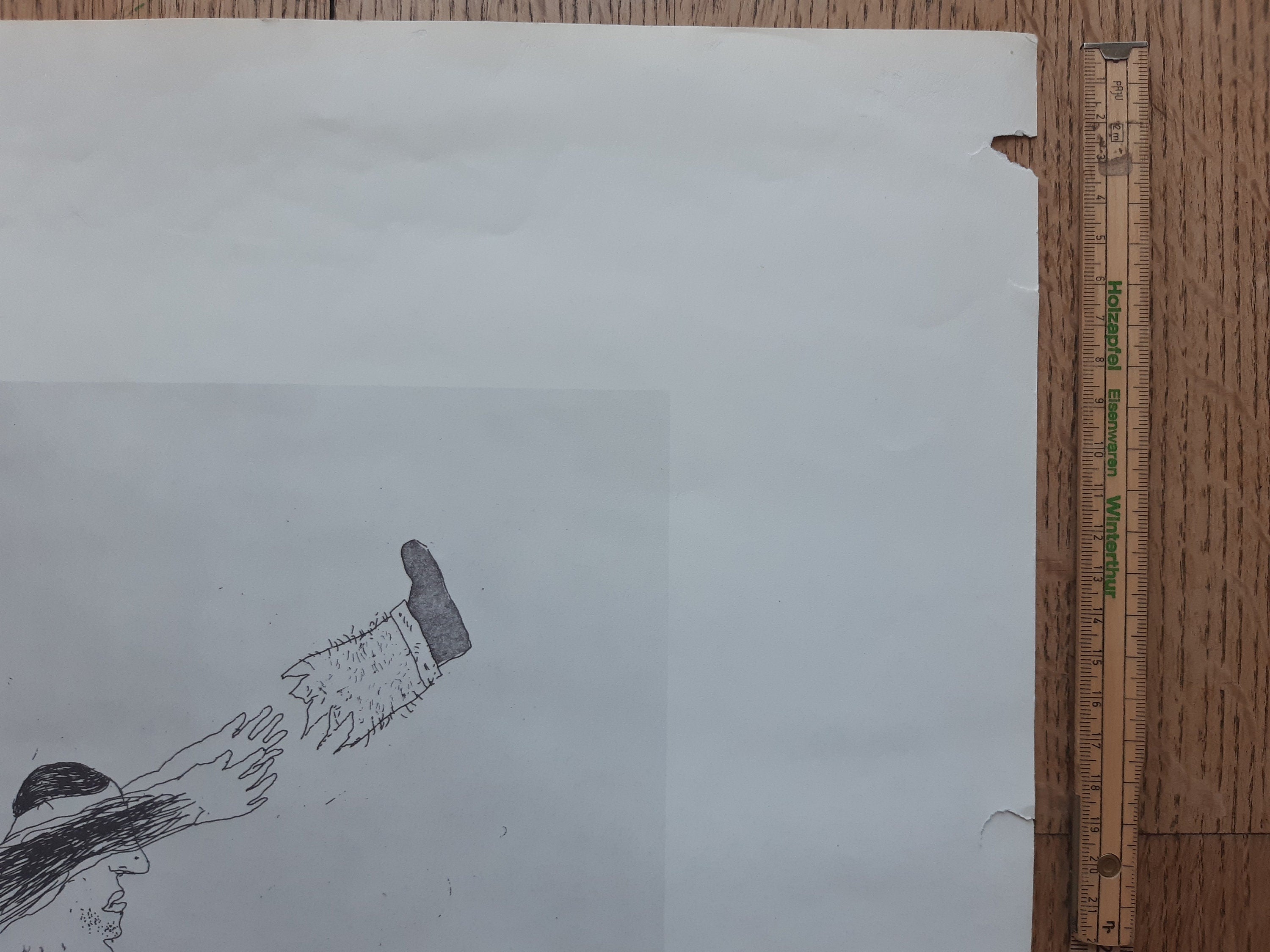 David Hockney original art poster used - 25.2"×35.4" (64×90cm)