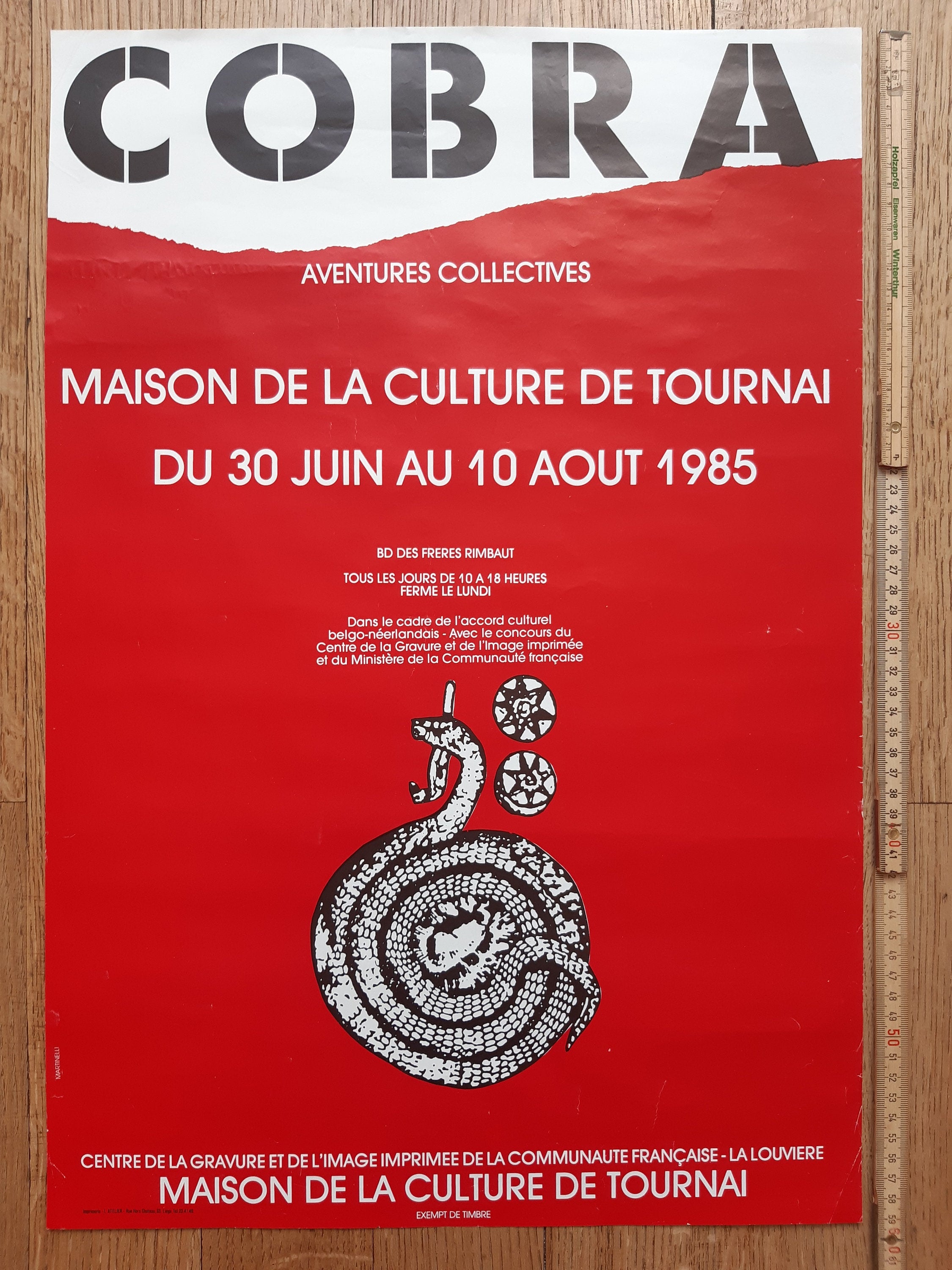 CoBrA original art poster - 16.4"×23.4" (41.6×59.5cm)