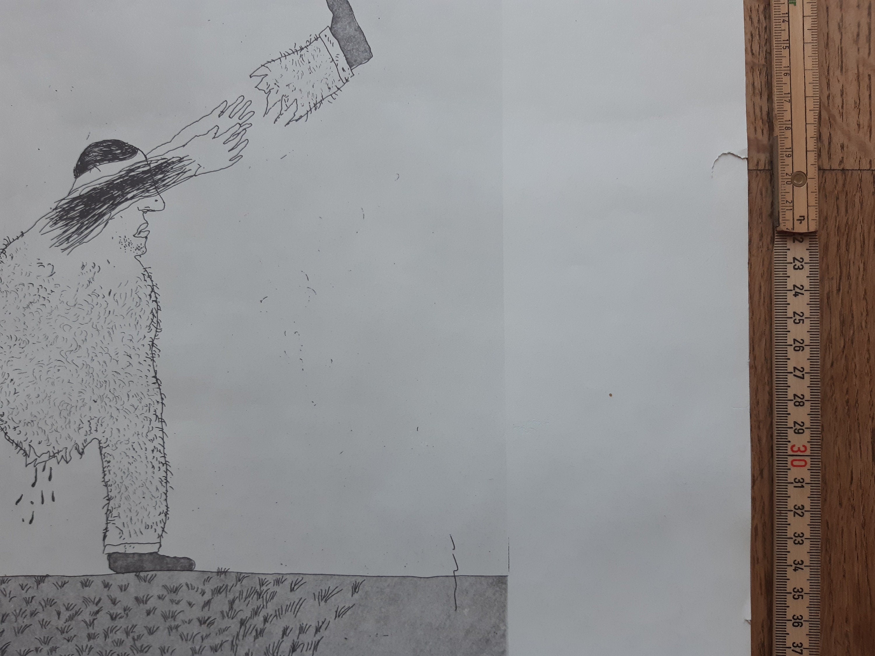 David Hockney original art poster used - 25.2"×35.4" (64×90cm)