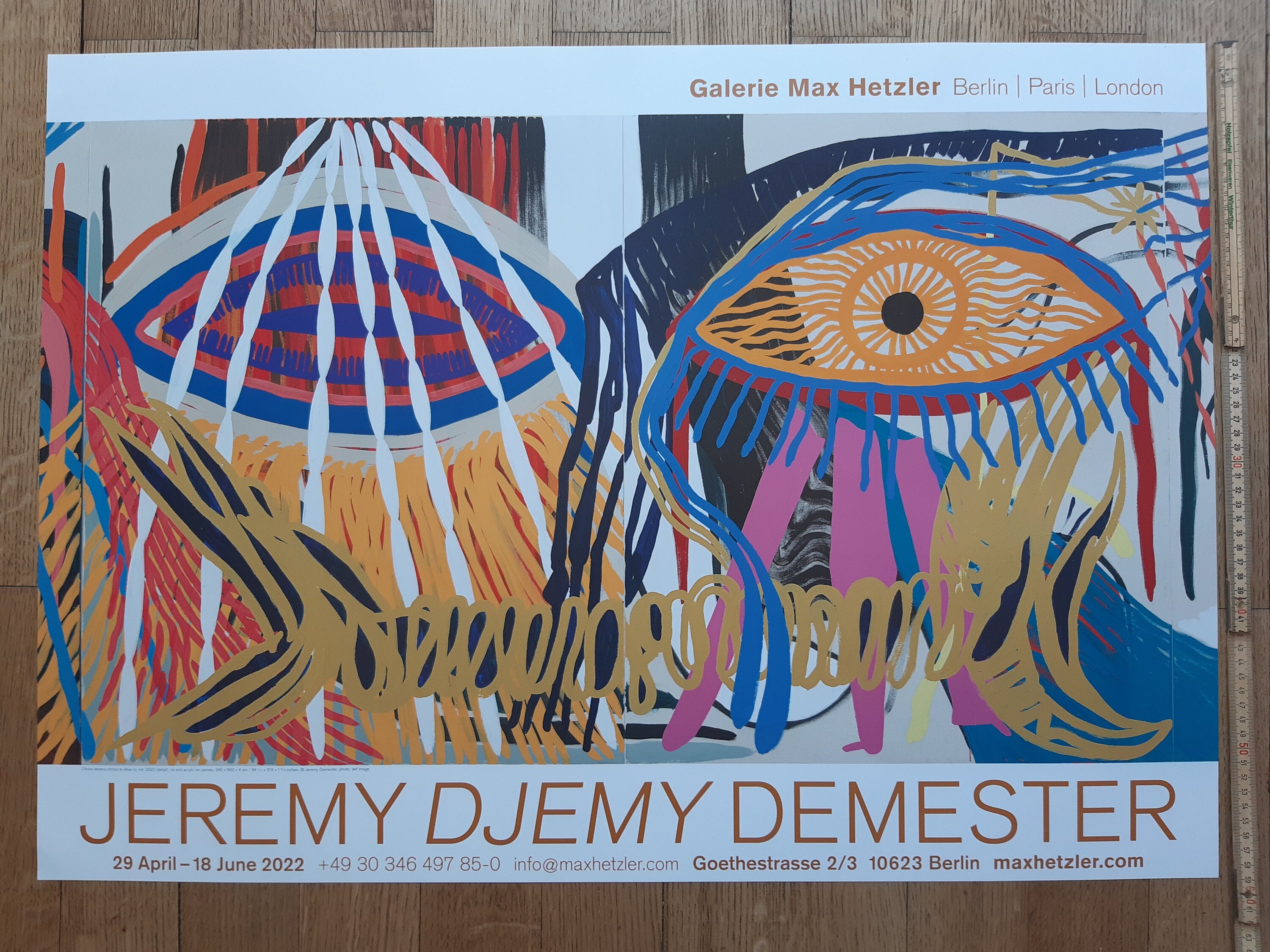 Jeremy Demester art exhibition poster - 33.1"×23.4" (84×59.4cm)