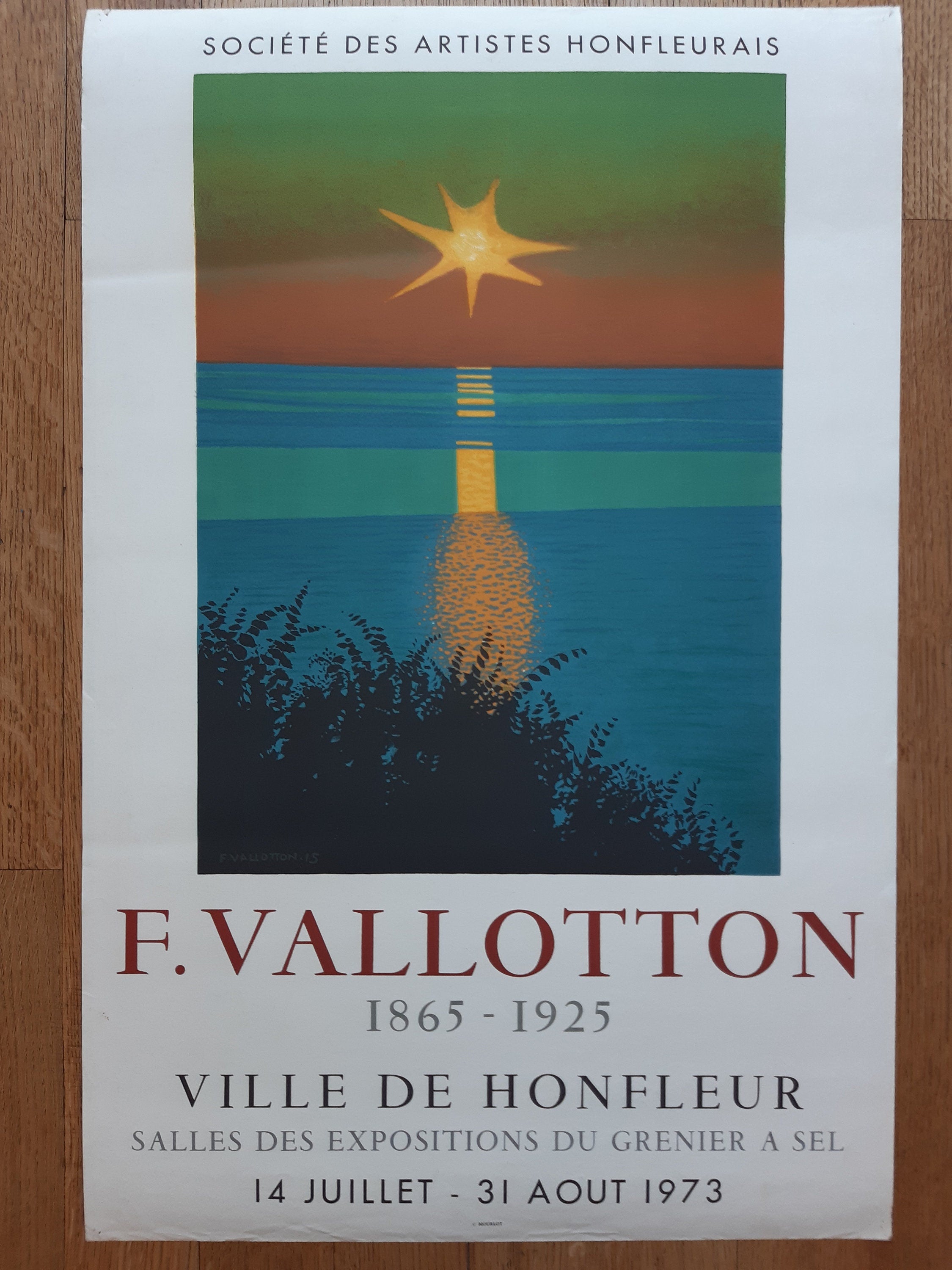 Felix Vallotton art exhibition poster used - 20.1"×30.5" (51×77.5cm)