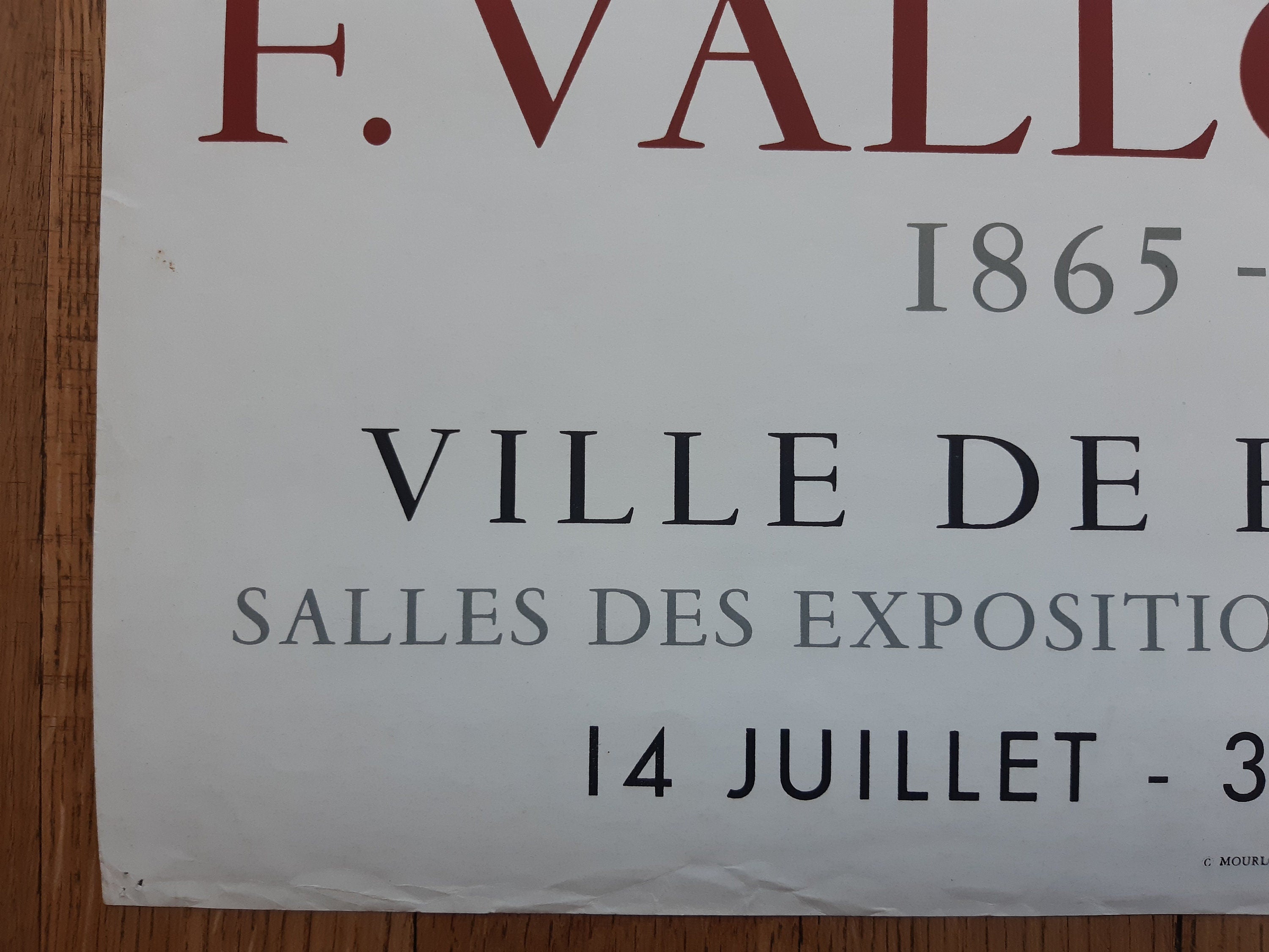 Felix Vallotton art exhibition poster used - 20.1"×30.5" (51×77.5cm)