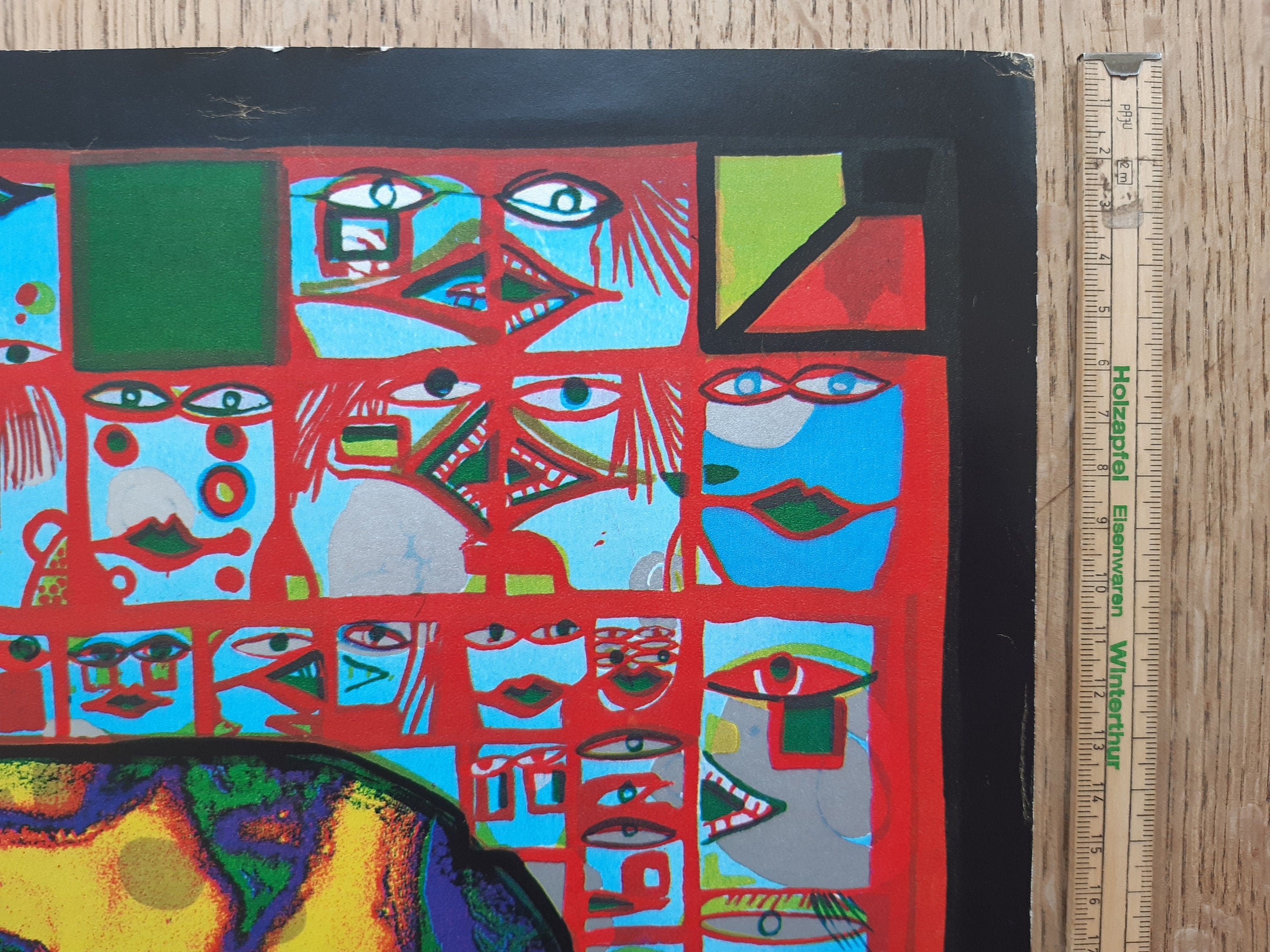 Hundertwasser original Olympic poster used - 25.2"×39.8" (64×101cm)