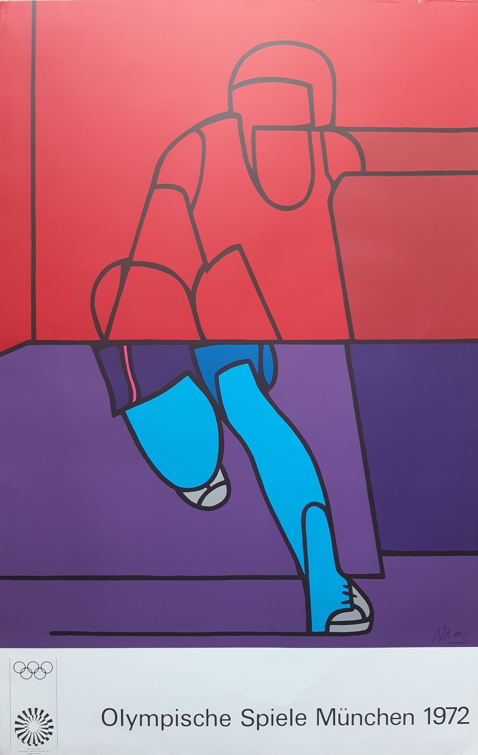 Adami original Olympic poster - 25.2"×39.8" (64×101cm)