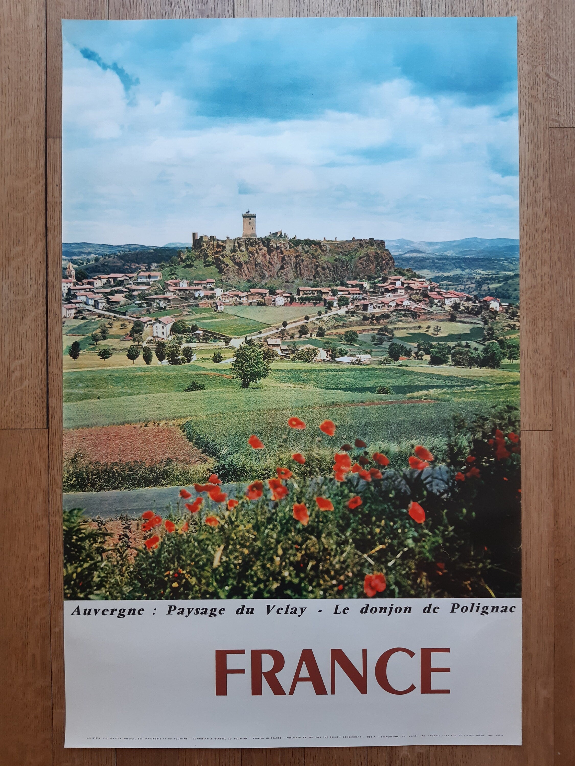 Original französisches Vintage-Reiseplakat – 62×99 cm (24,4"×39,0")