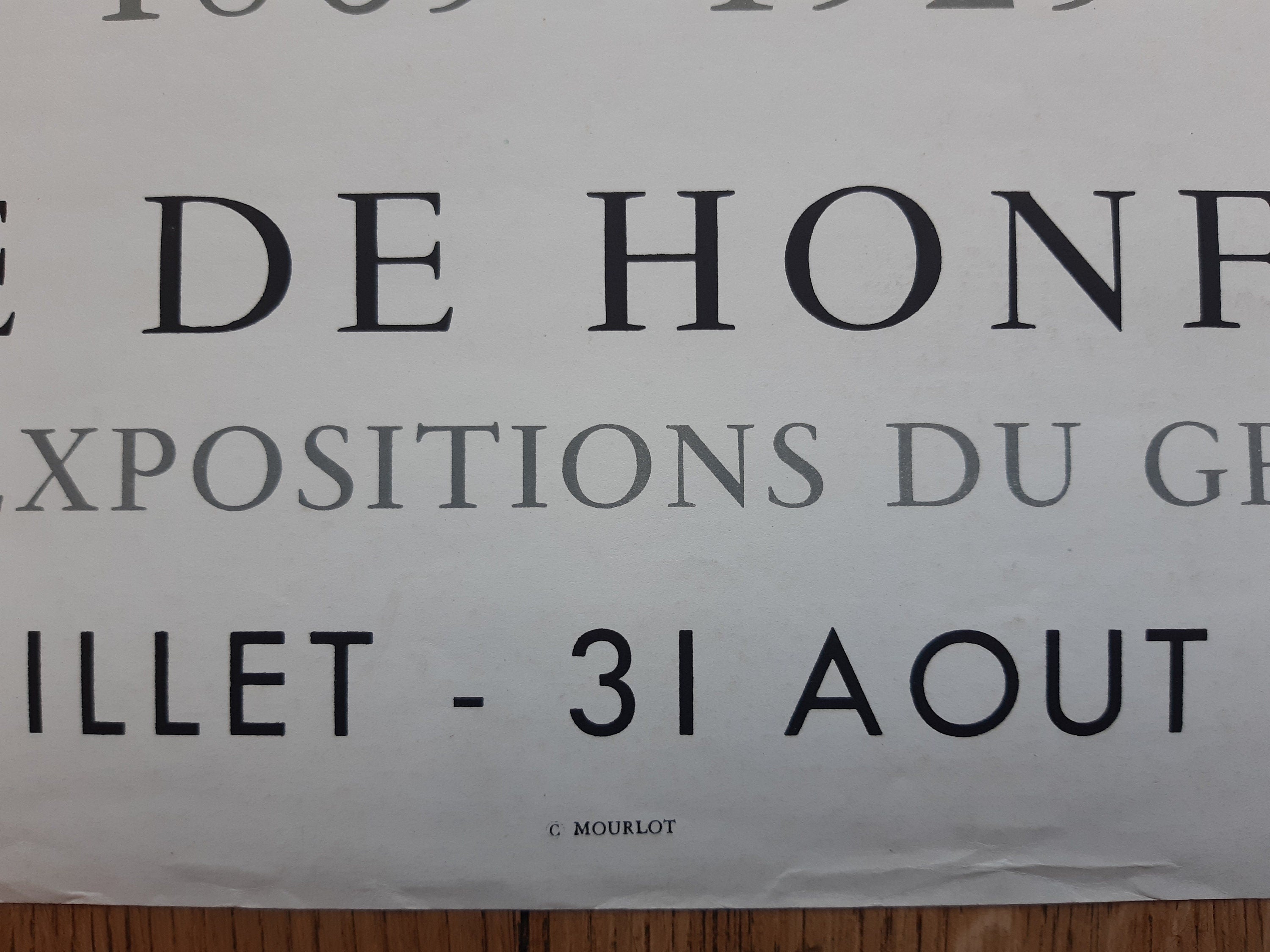 Felix Vallotton art exhibition poster used - 20.1"×30.5" (51×77.5cm)