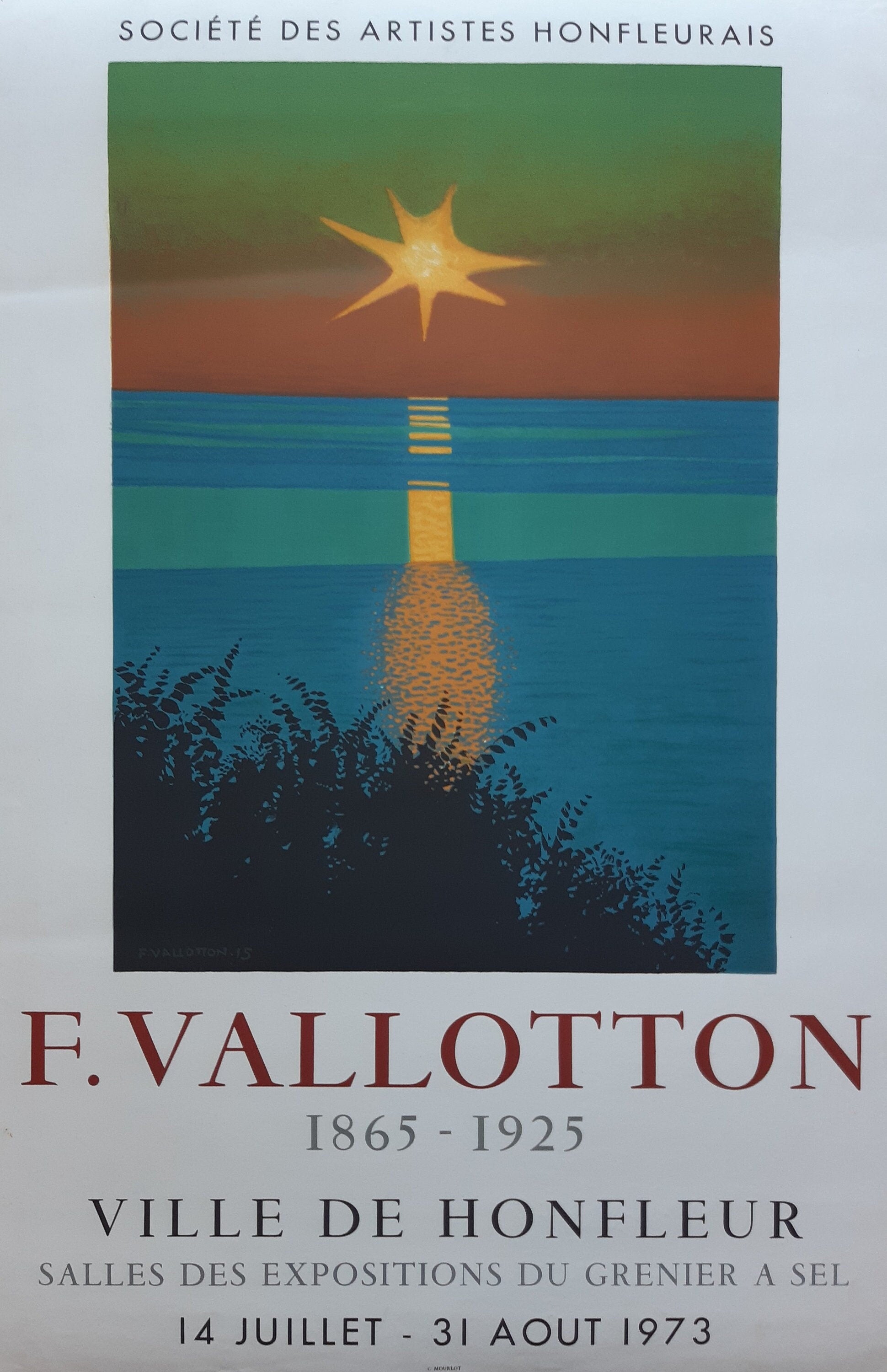 Felix Vallotton art exhibition poster used - 20.1"×30.5" (51×77.5cm)