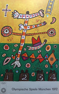 Alan Davie original Olympic poster - 25.2"×39.8" (64×101cm)