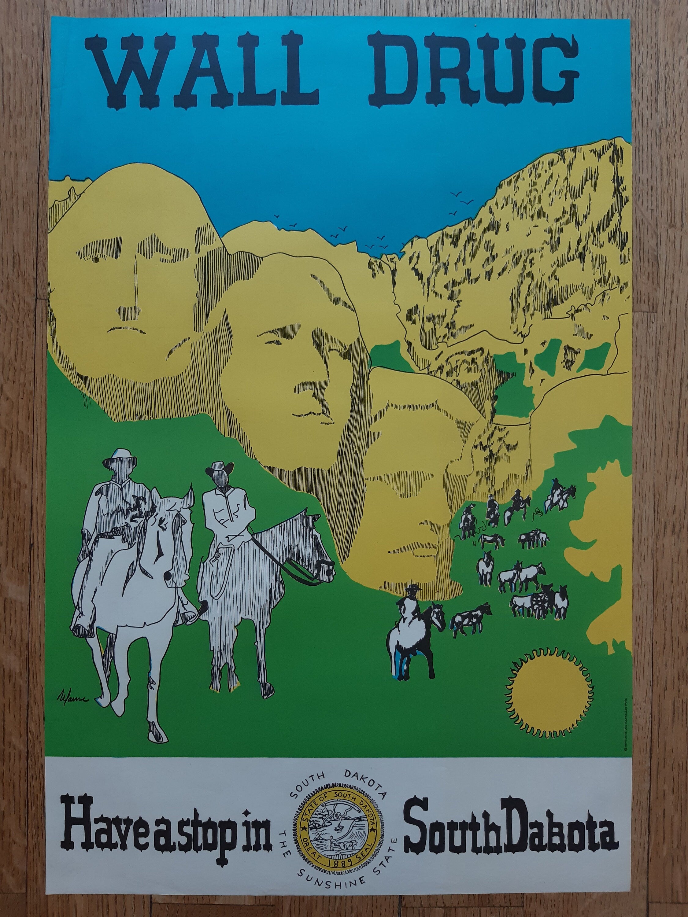 South Dakota Vintage-Reiseposter – 15.7"×23.7" (40×60.2cm)