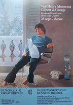 David Hockney original art poster - 12.4"×17.7" (31.5×45cm)