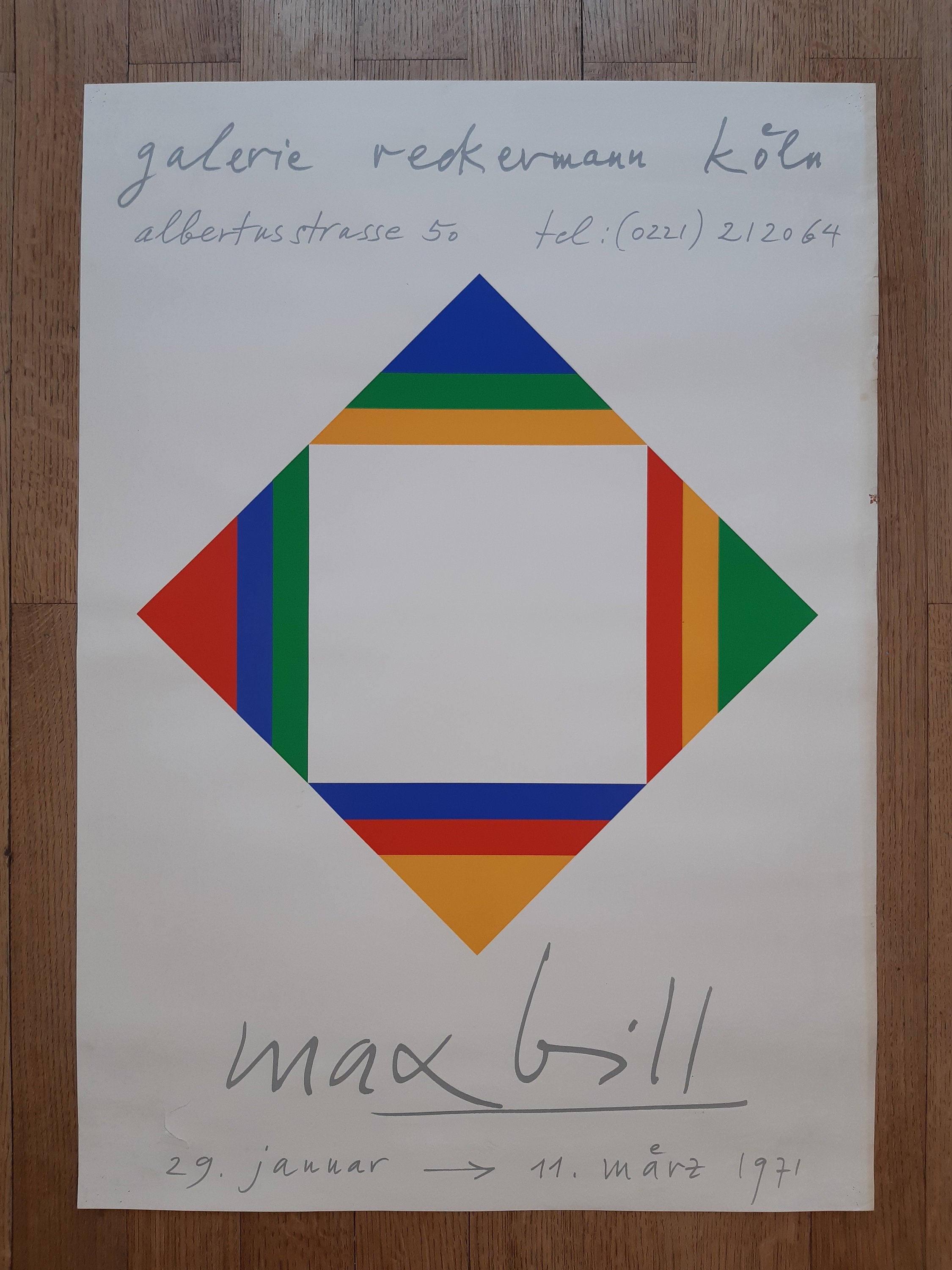 Original-Poster von Max Bill – 59,5 × 84,5 cm