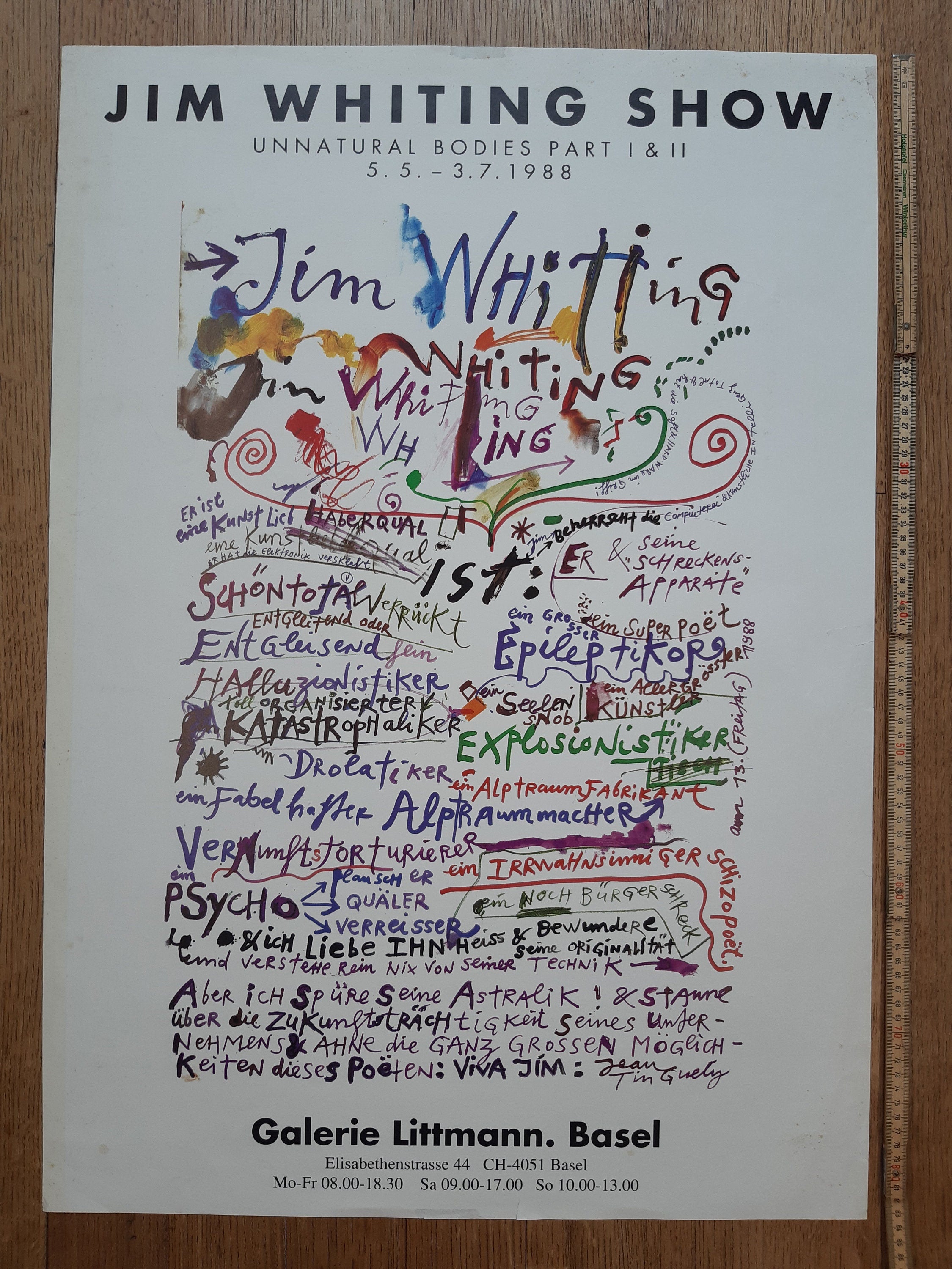 Jim Whithing art exhibition poster Tinguely - 23.4"×33.1" (59.4×84cm)