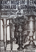 Bernhard Luginbühl original art exhibition poster - 28.1"×40.0" (71.5×101.5cm)