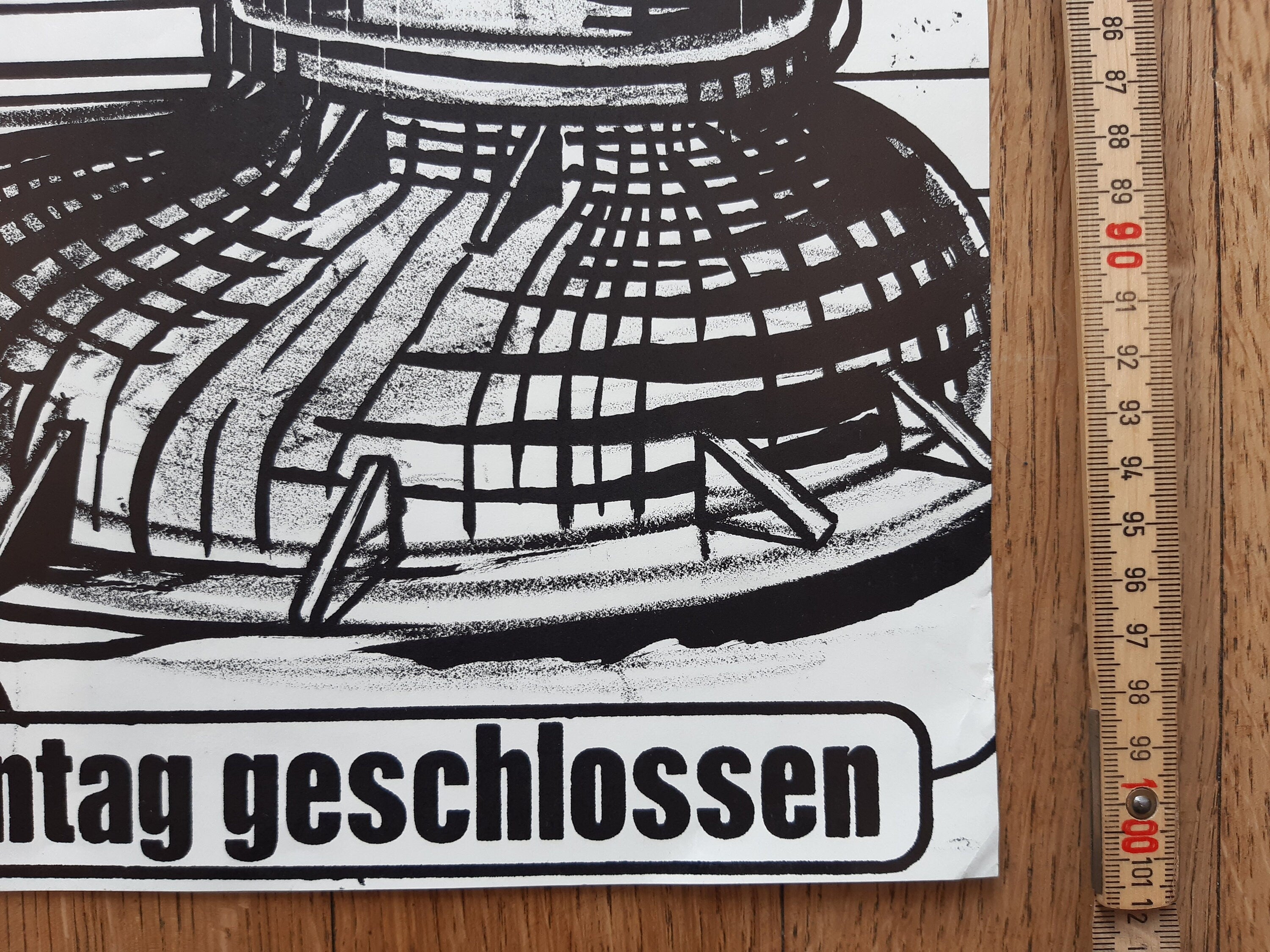 Bernhard Luginbühl original art exhibition poster - 28.1"×40.0" (71.5×101.5cm)