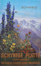 Schweizer Interlaken Original-Reiseposter - 25.2"×40.2" (64×102cm)