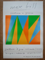 Max Bill Originalplakat + signierte Einladungskarte – 68×98 cm