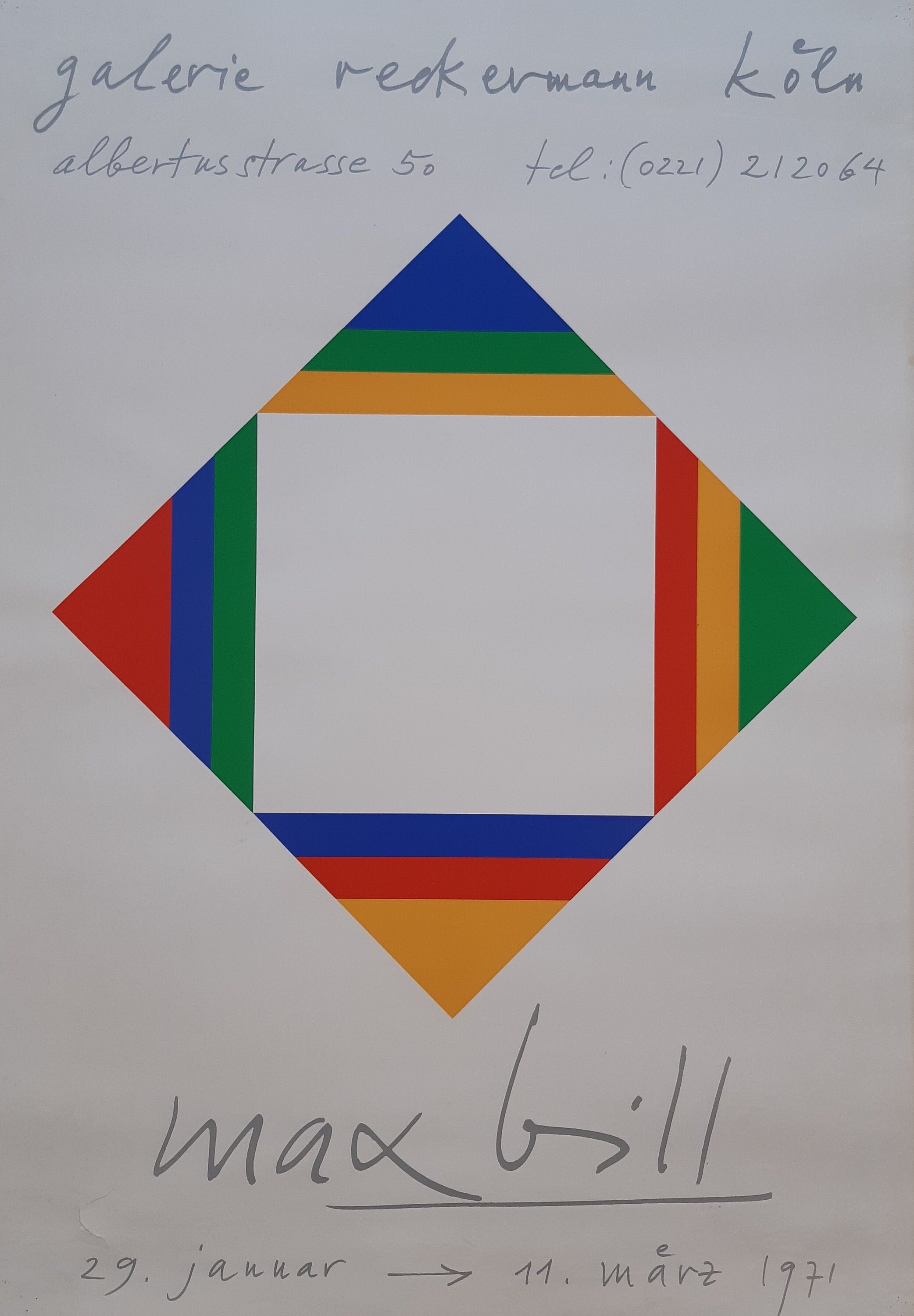 Original-Poster von Max Bill – 59,5 × 84,5 cm