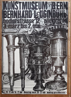 Bernhard Luginbühl original art exhibition poster - 28.1"×40.0" (71.5×101.5cm)