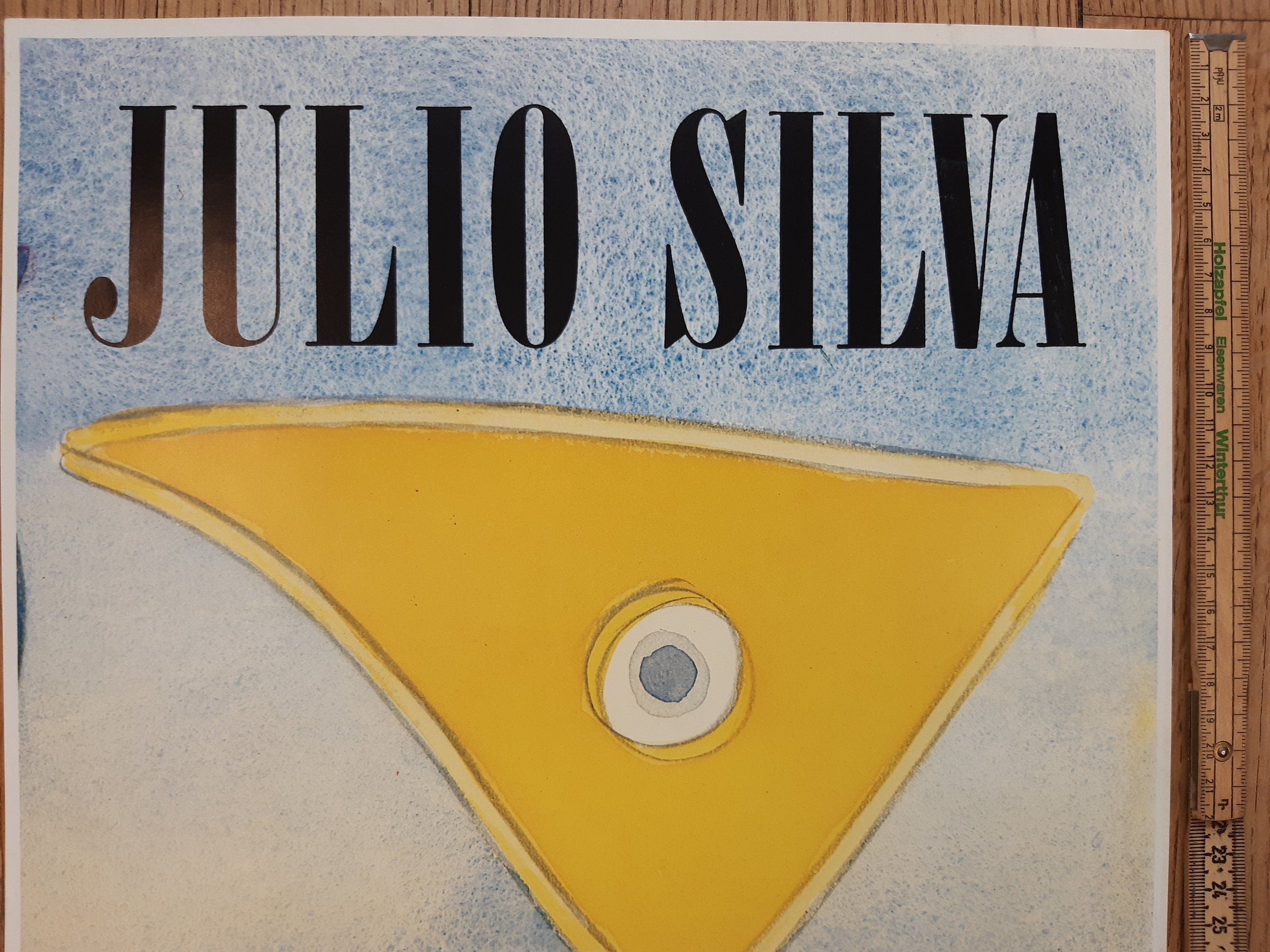Julio Silva Ausstellungsplakat, Originalkunst – 32,5 × 67 cm